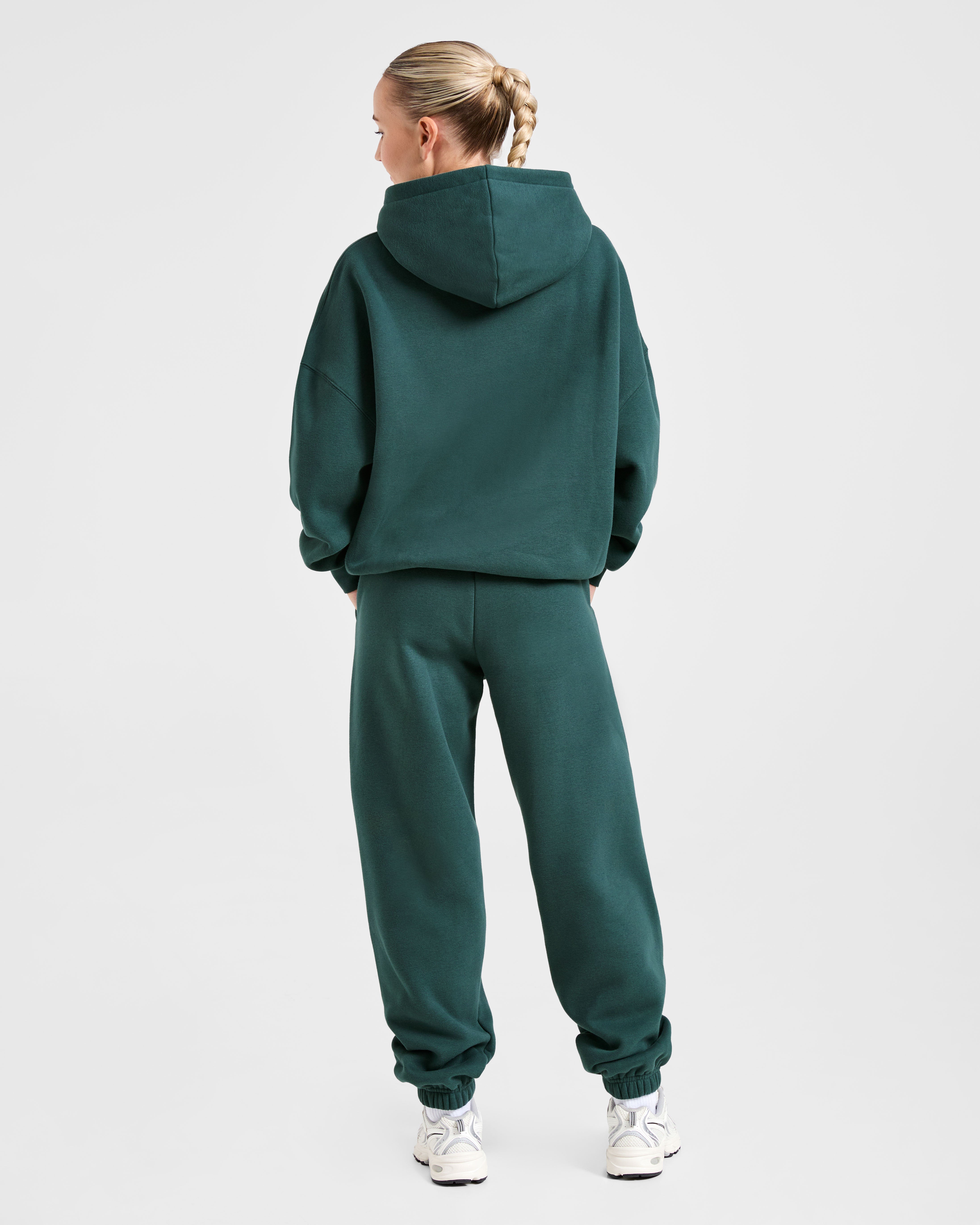 Classic Plush Oversized Joggers - Pine Groen