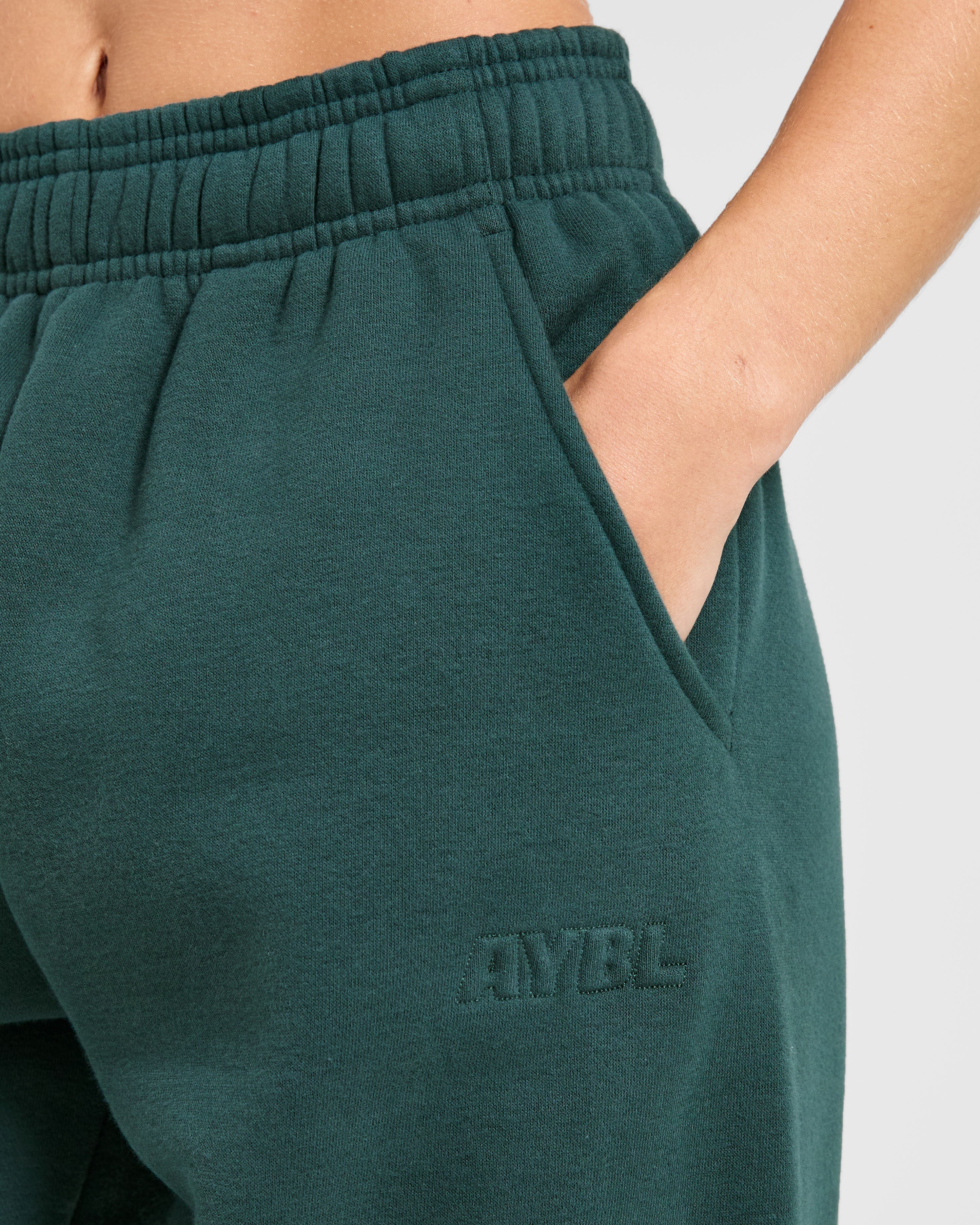 Classic Plush Oversized Joggers - Pine Groen