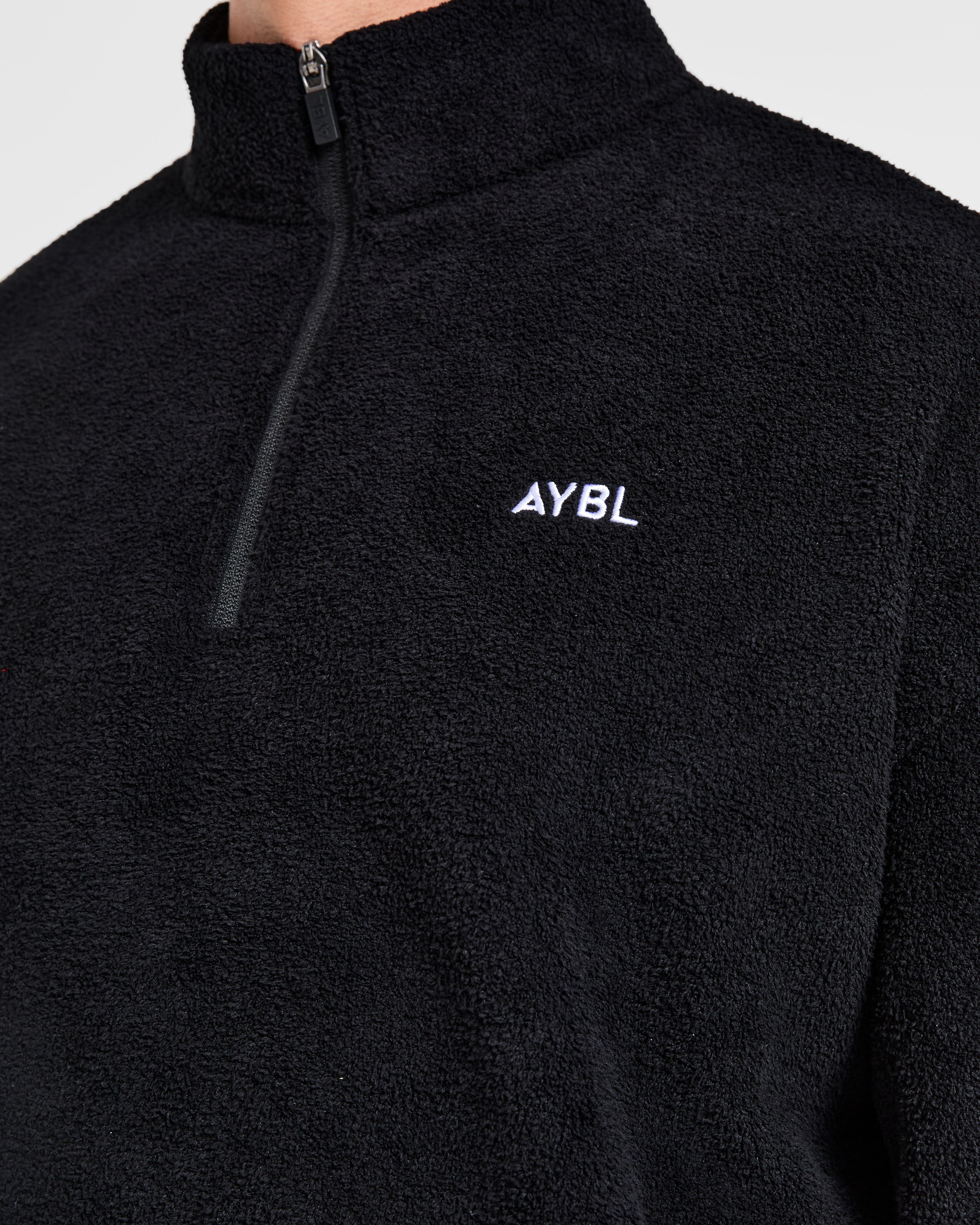 Essential 1/4 Zip Fleece - Zwart
