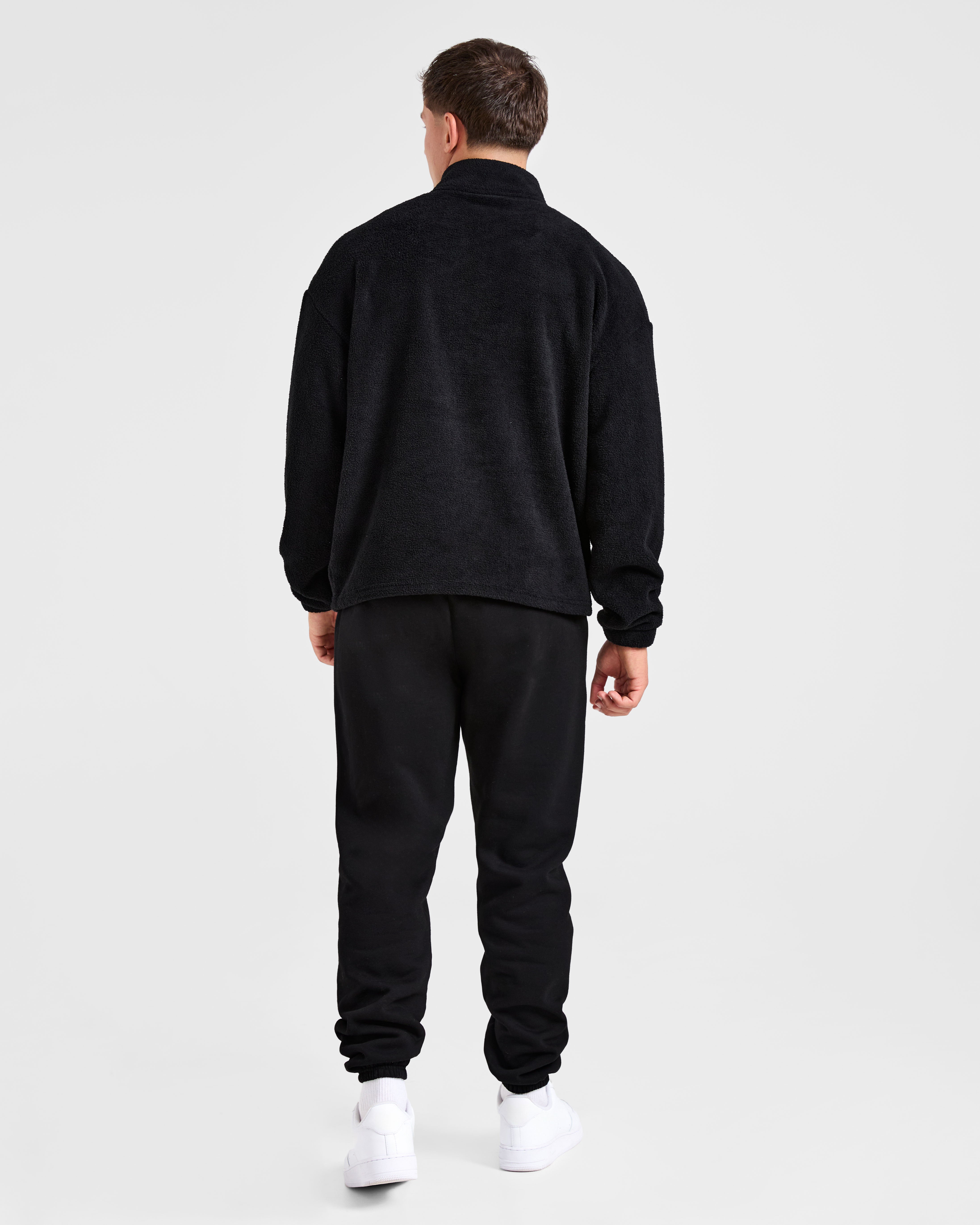 Essential 1/4 Zip Fleece - Zwart