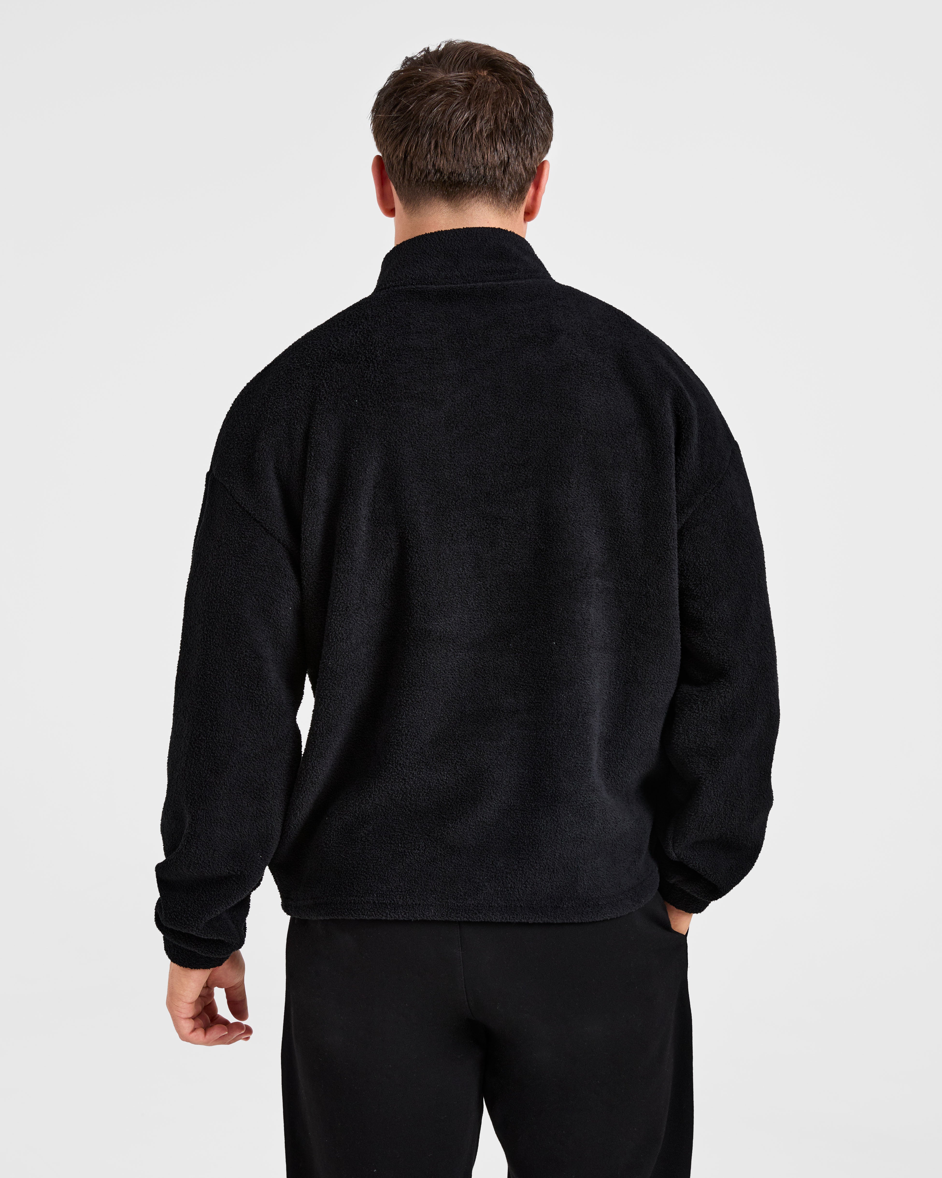 Essential 1/4 Zip Fleece - Zwart
