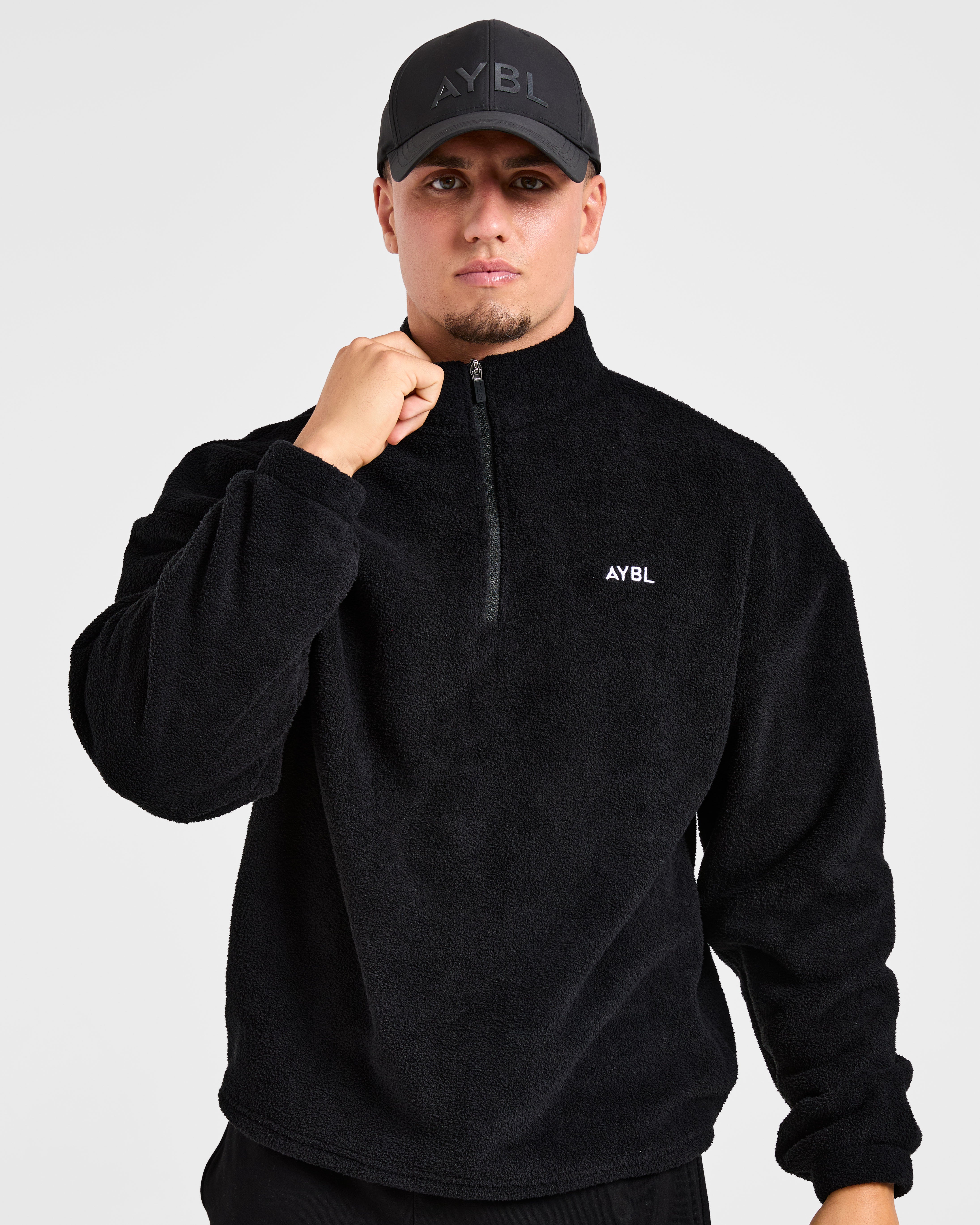 Essential 1/4 Zip Fleece - Zwart