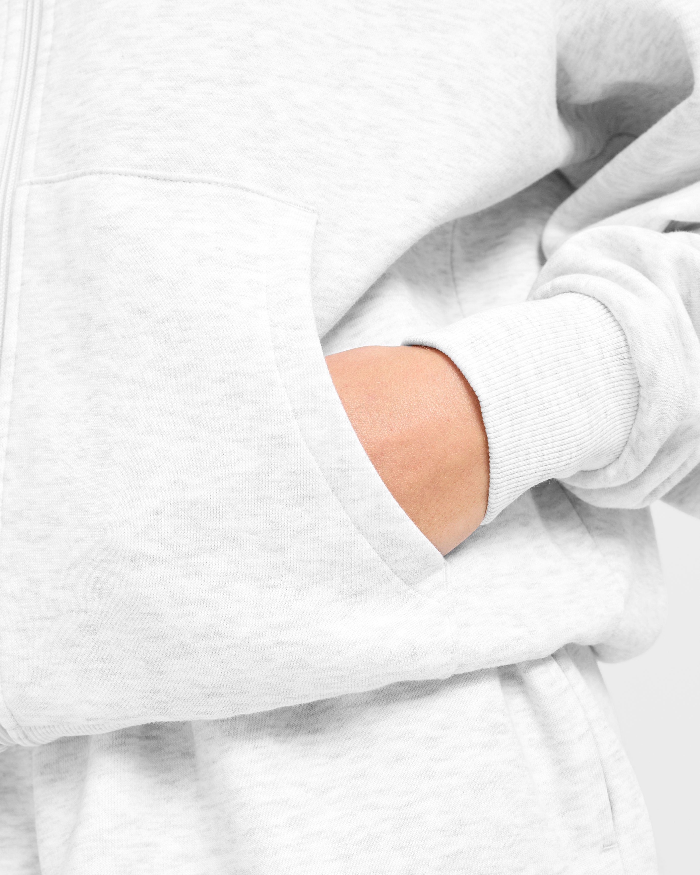 Lifestyle Oversized Zip Up Hoodie - Heather Grijs