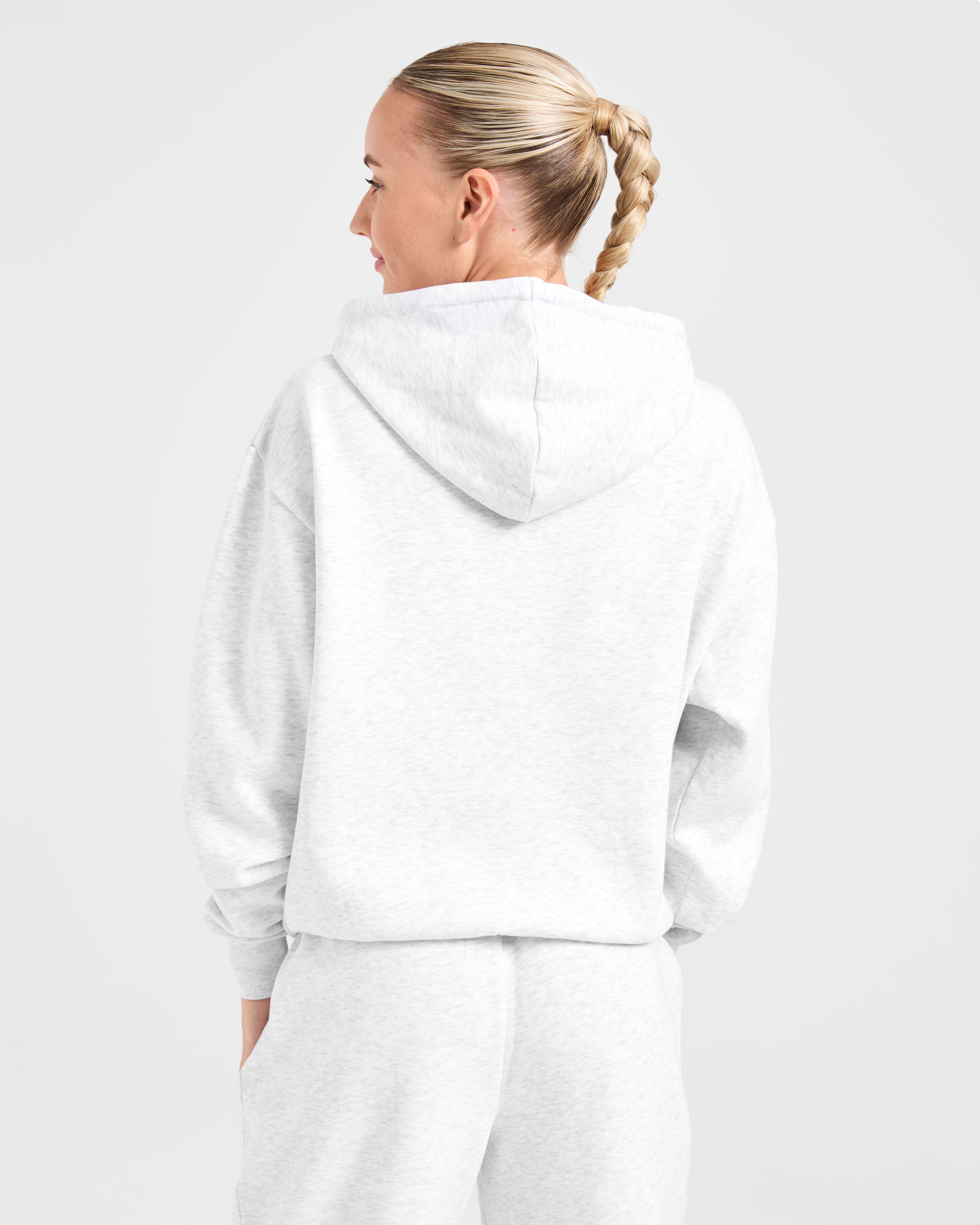 Lifestyle Oversized Zip Up Hoodie - Heather Grijs