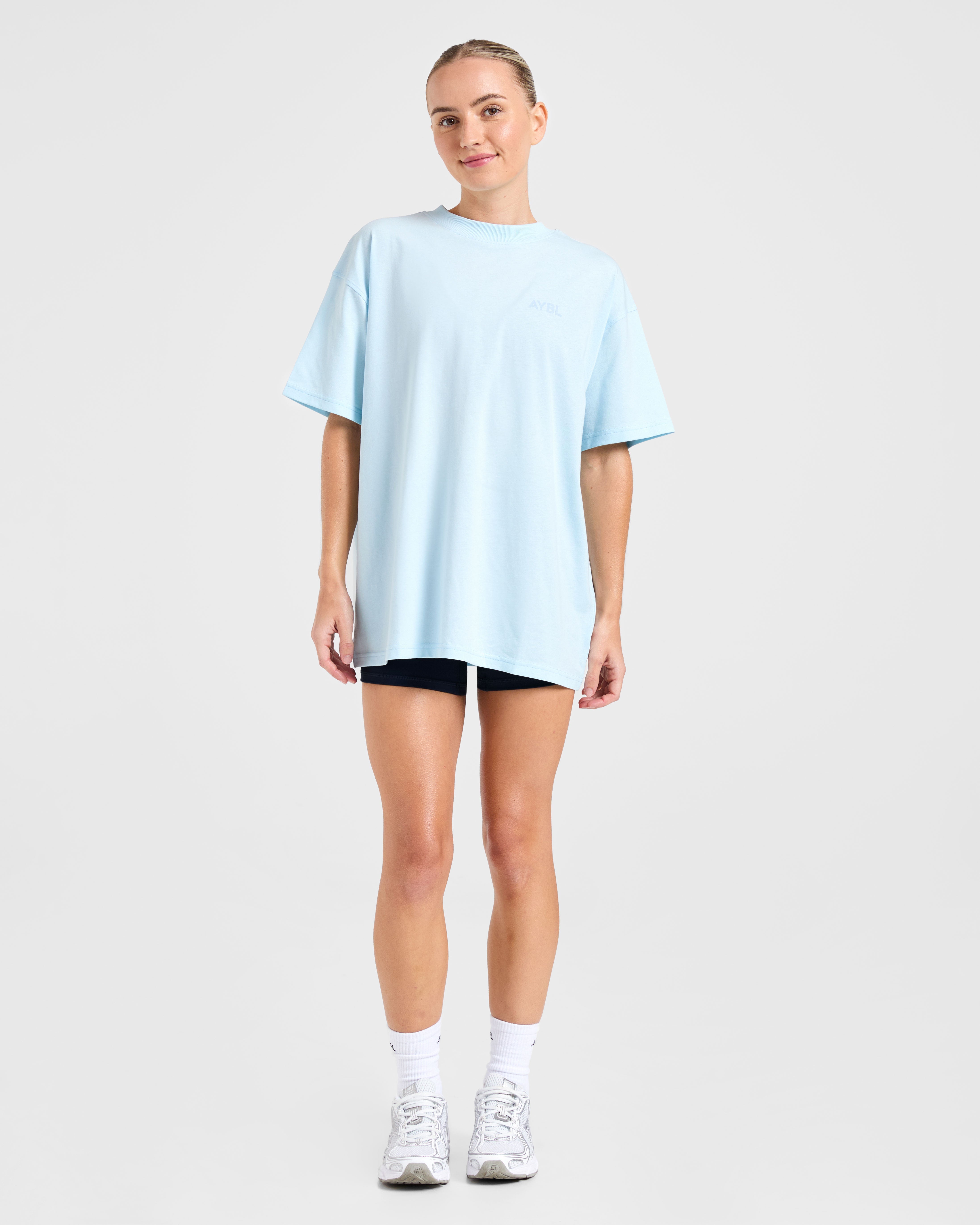 Lift Graphic Oversized T Shirt - Baby Blauw