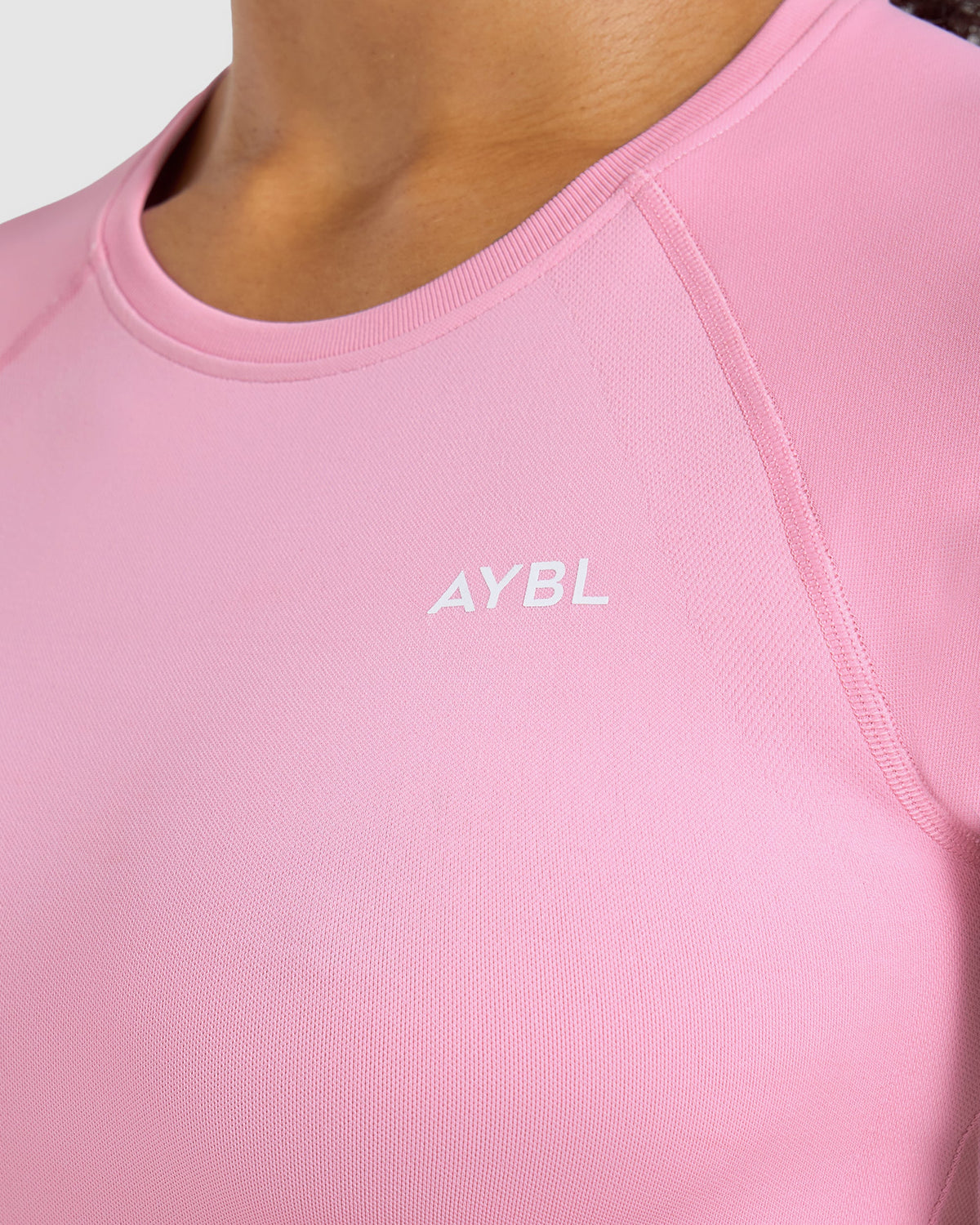 Enhance Seamless Short Sleeve Top - Sugar Roze