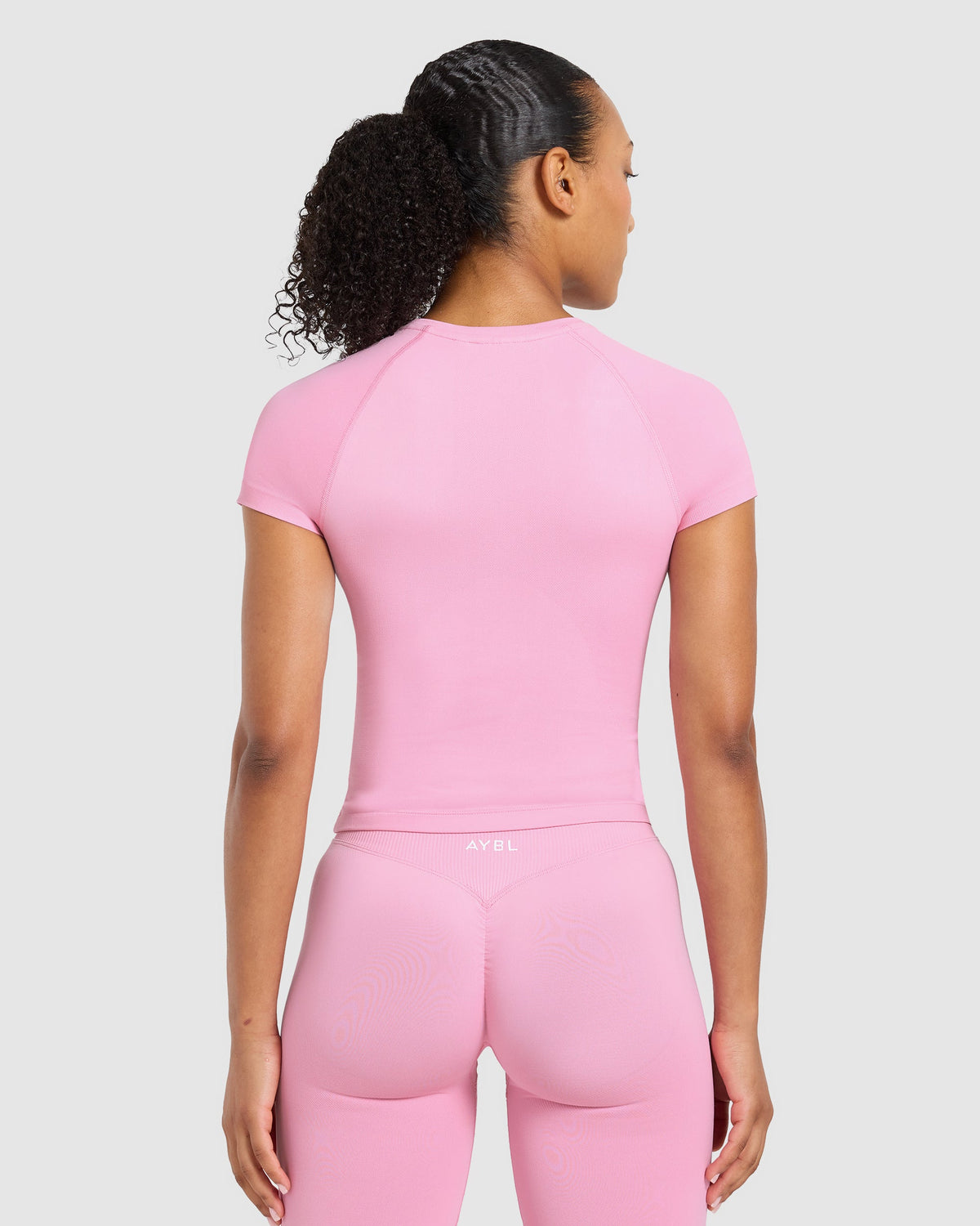Enhance Seamless Short Sleeve Top - Sugar Roze