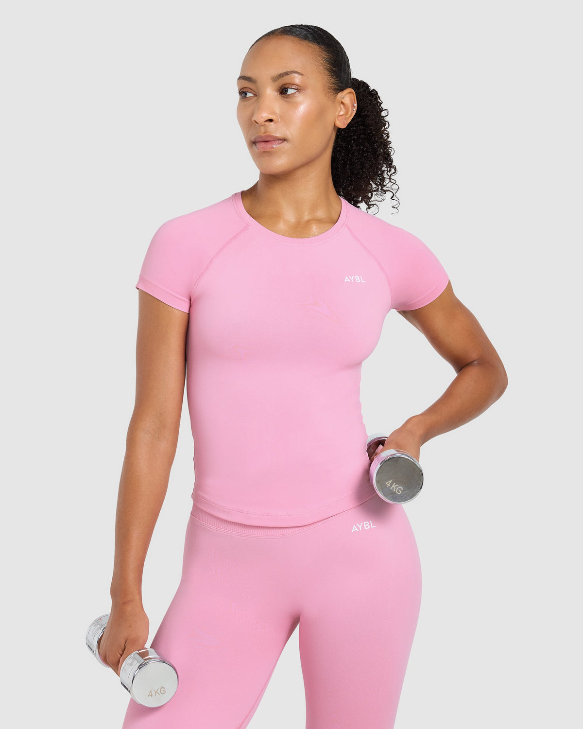 Enhance Seamless Short Sleeve Top - Sugar Roze