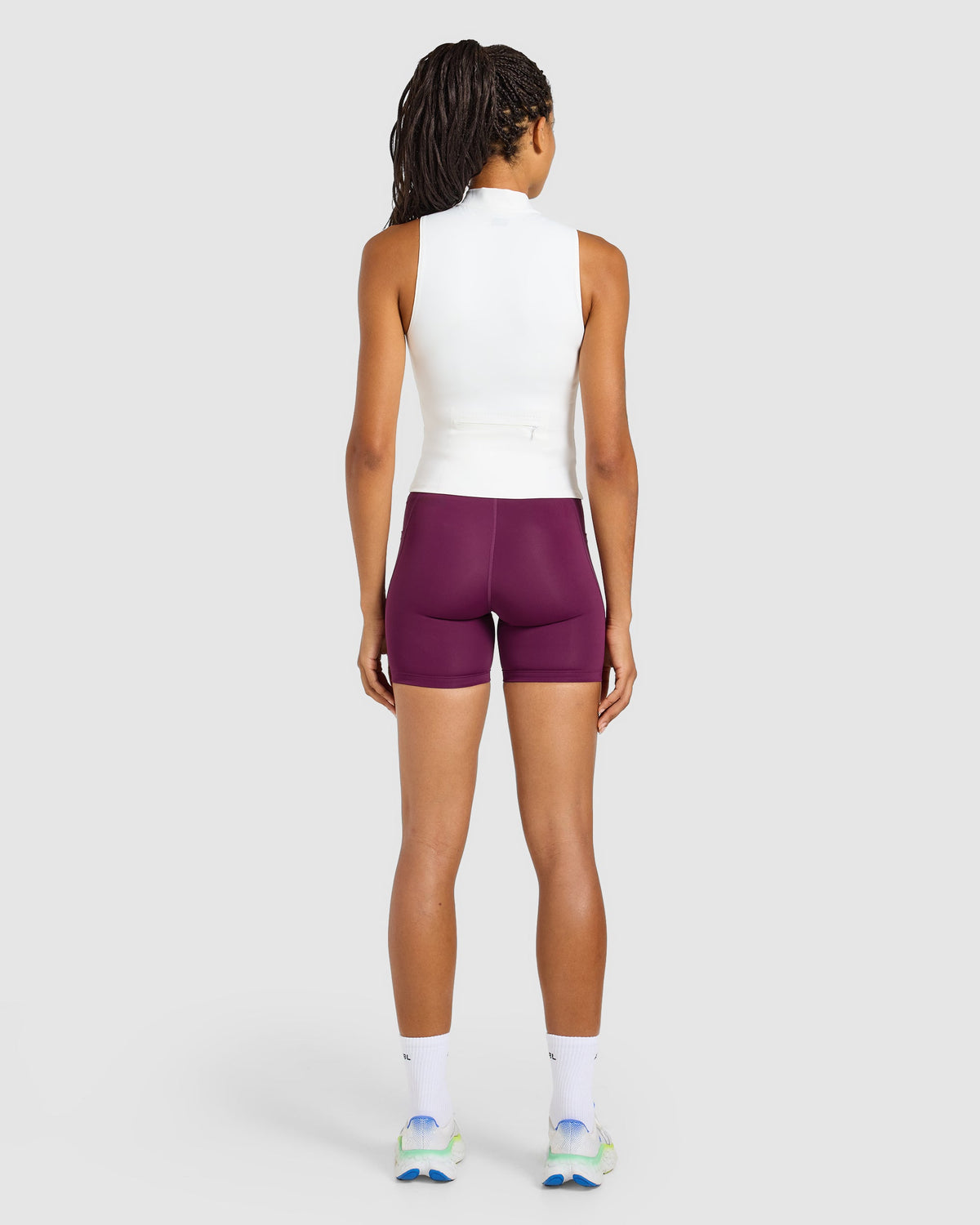 Run Sleeveless Zip Up Jacket - Wit