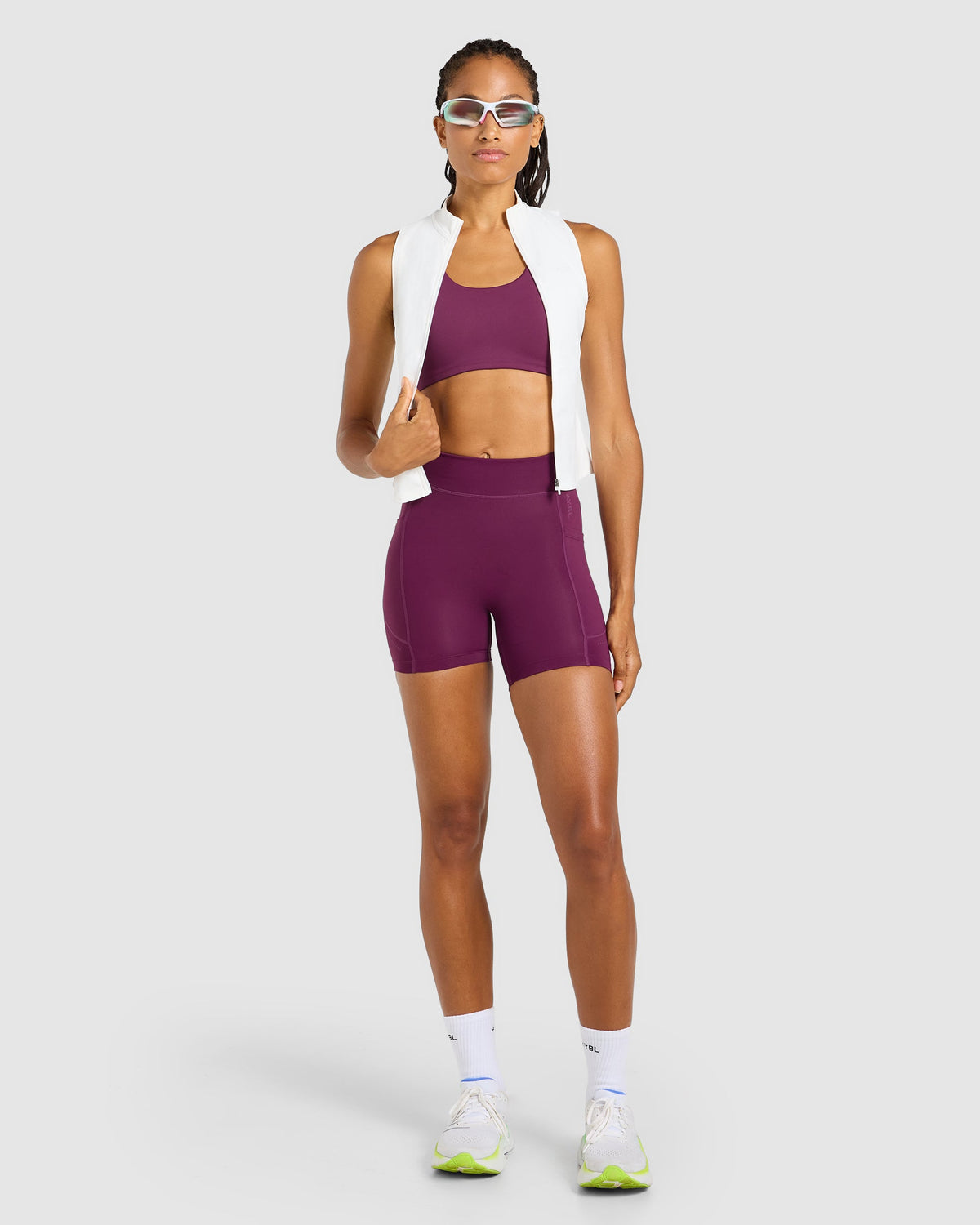 Run Sleeveless Zip Up Jacket - Wit
