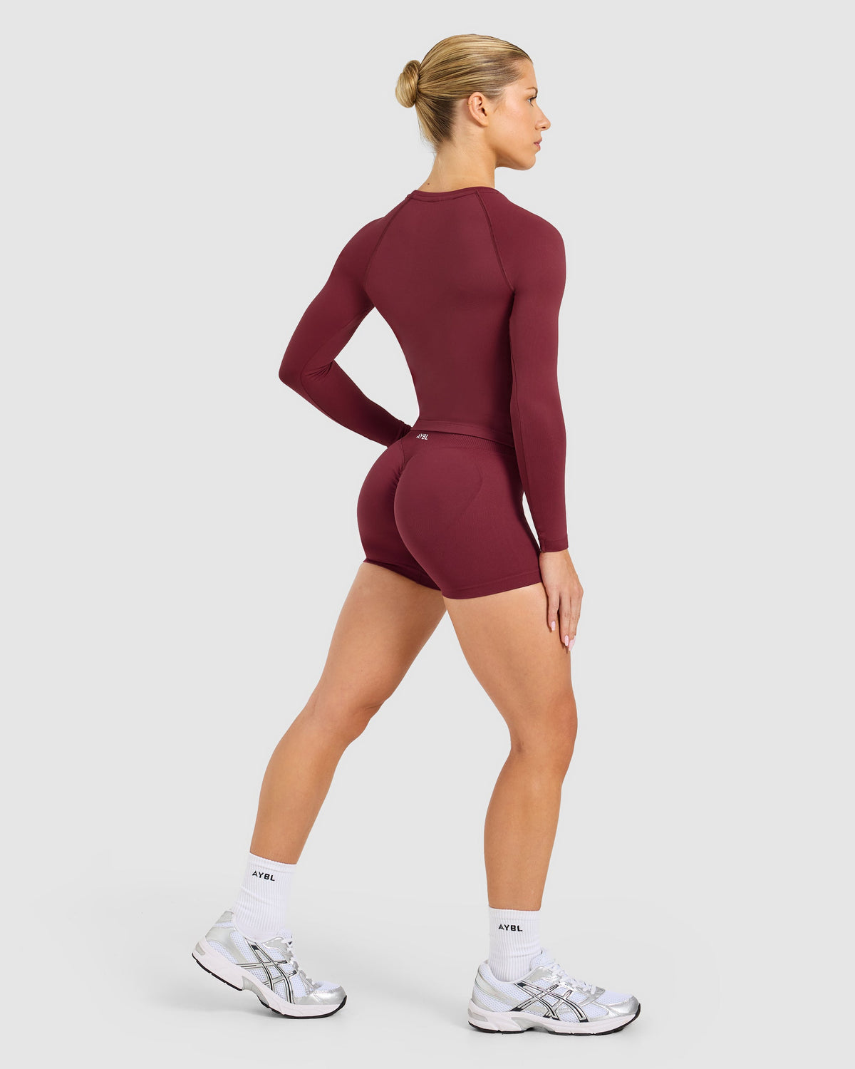 Enhance Seamless Long Sleeve Top - Mahogany Rood