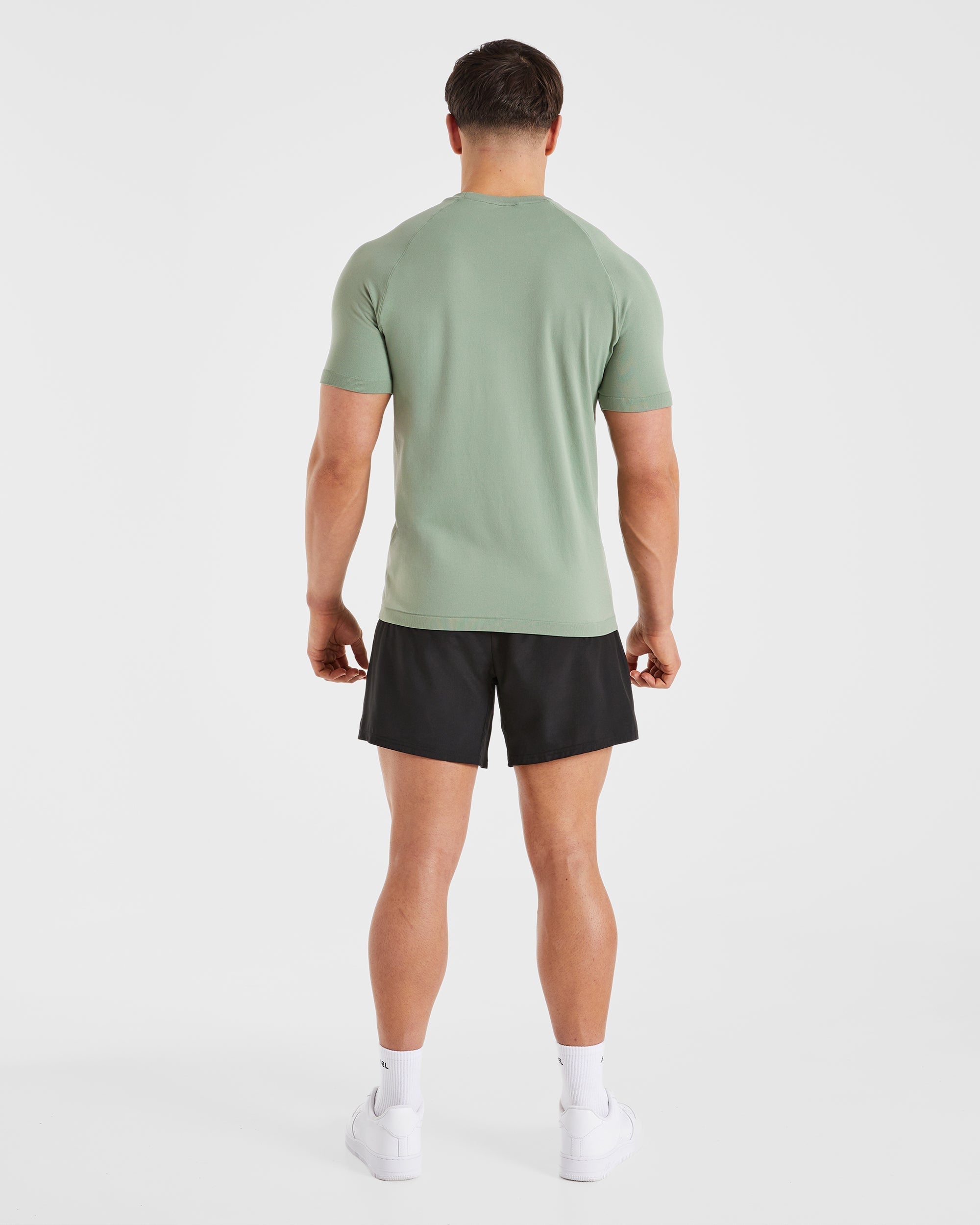 Ascend Seamless T Shirt - Olive Groente