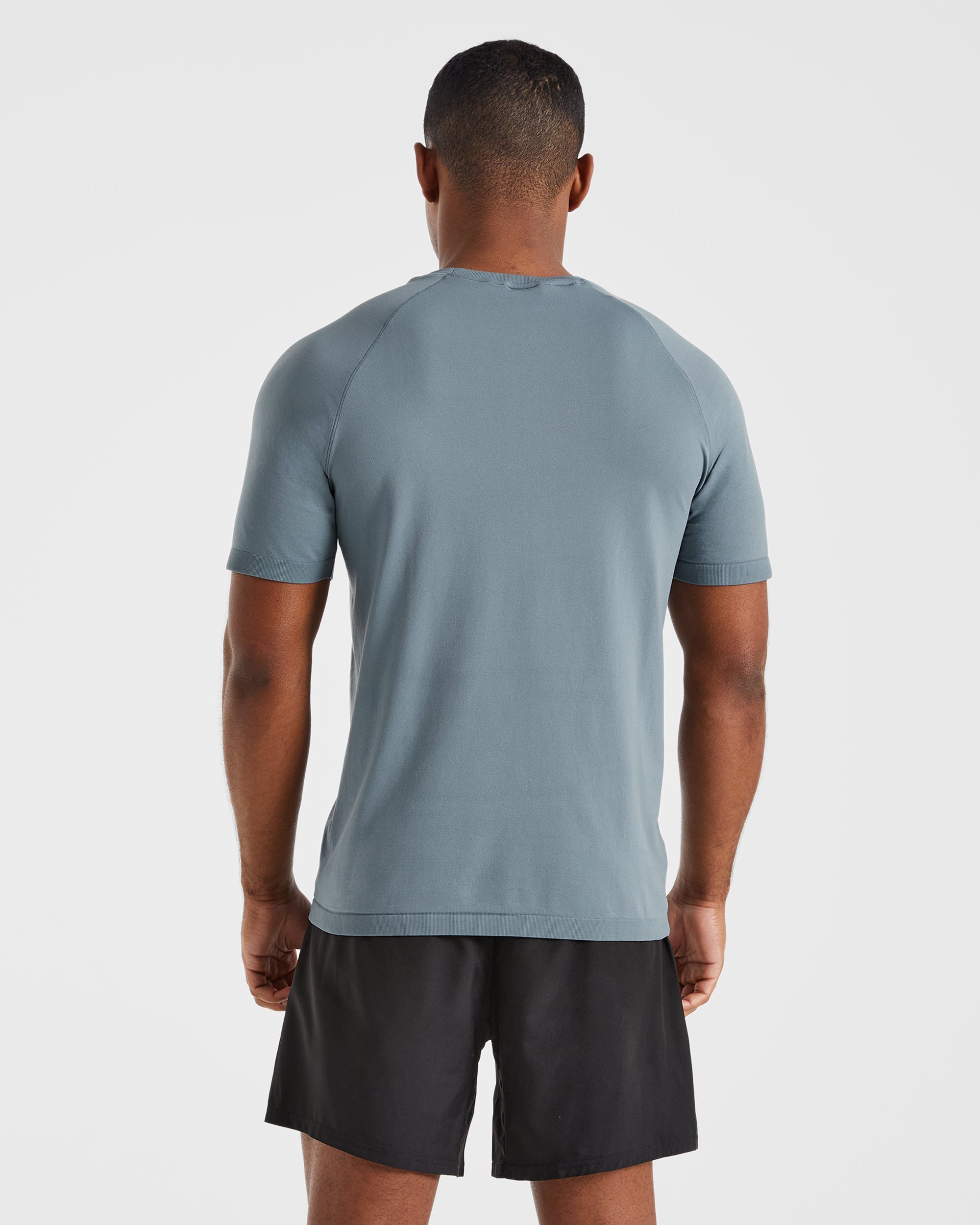 Ascend Seamless T Shirt - Slate Blauw