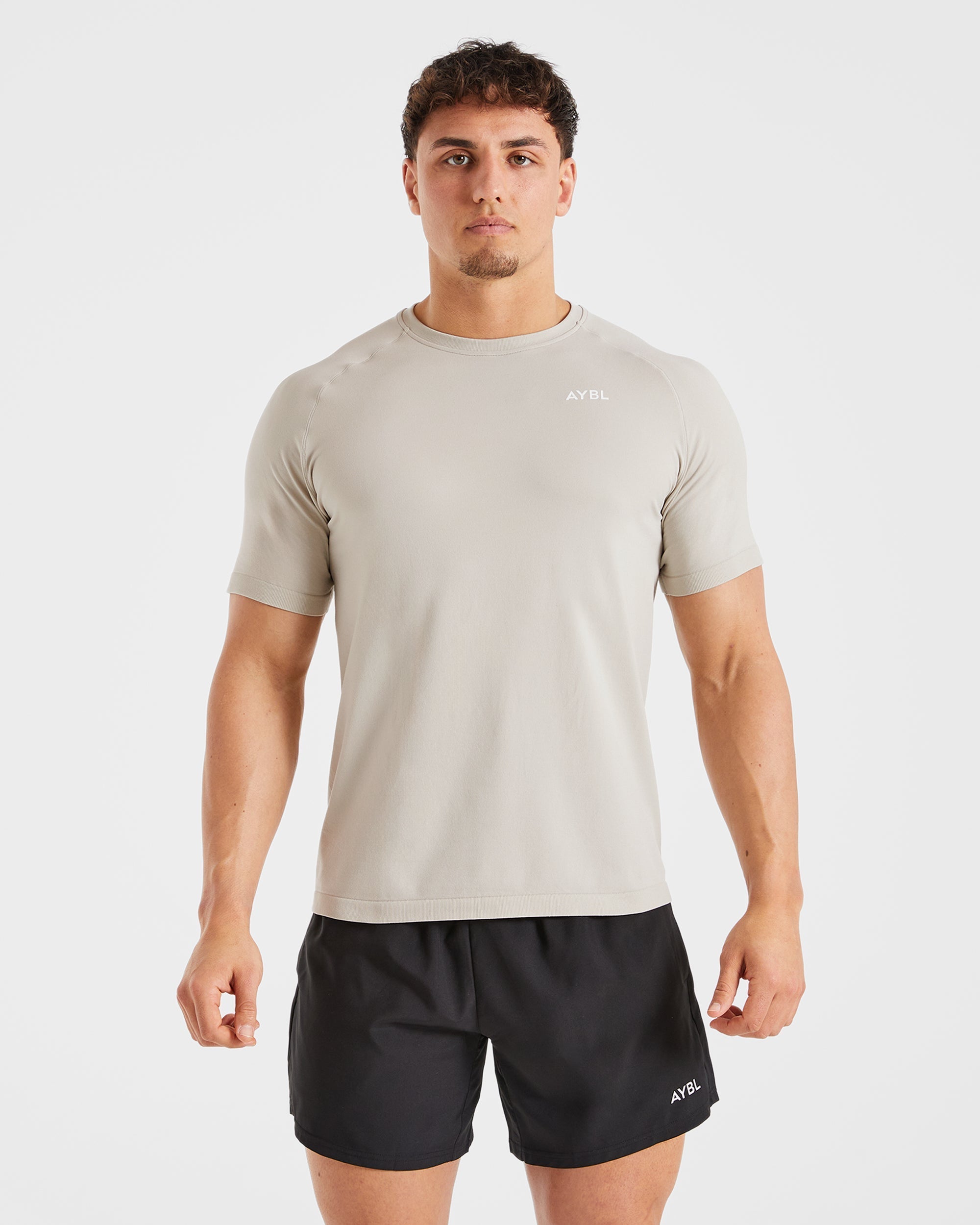 Ascend Seamless T Shirt - Ice Grijs