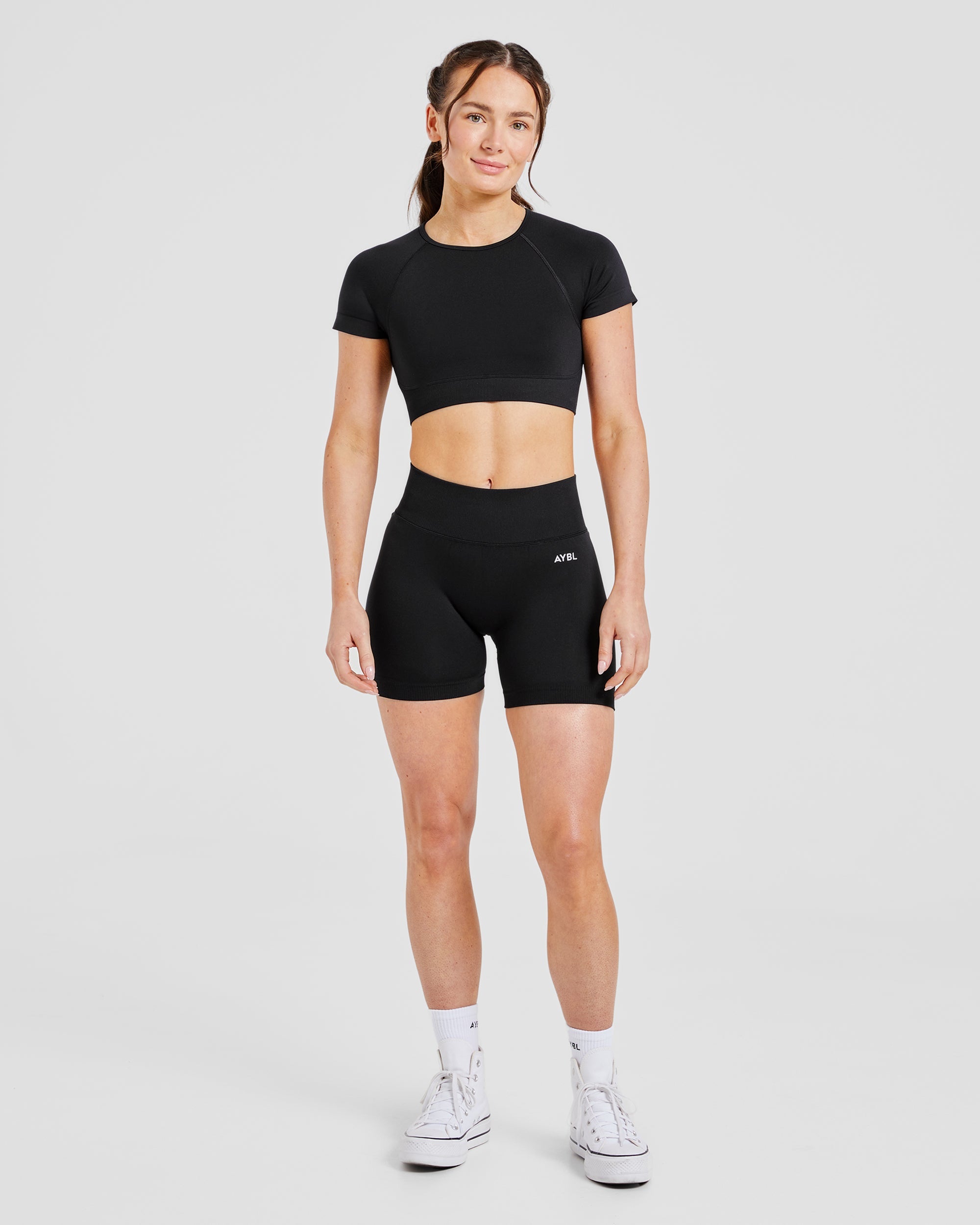 Adapt Seamless Crop Top - Zwart