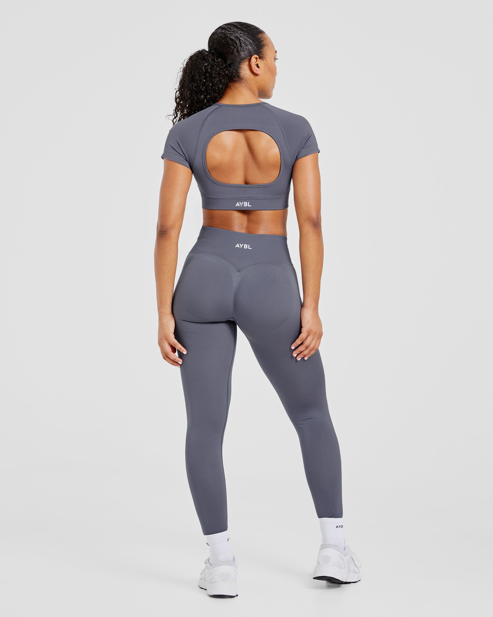 Adapt Seamless Crop Top - Slate