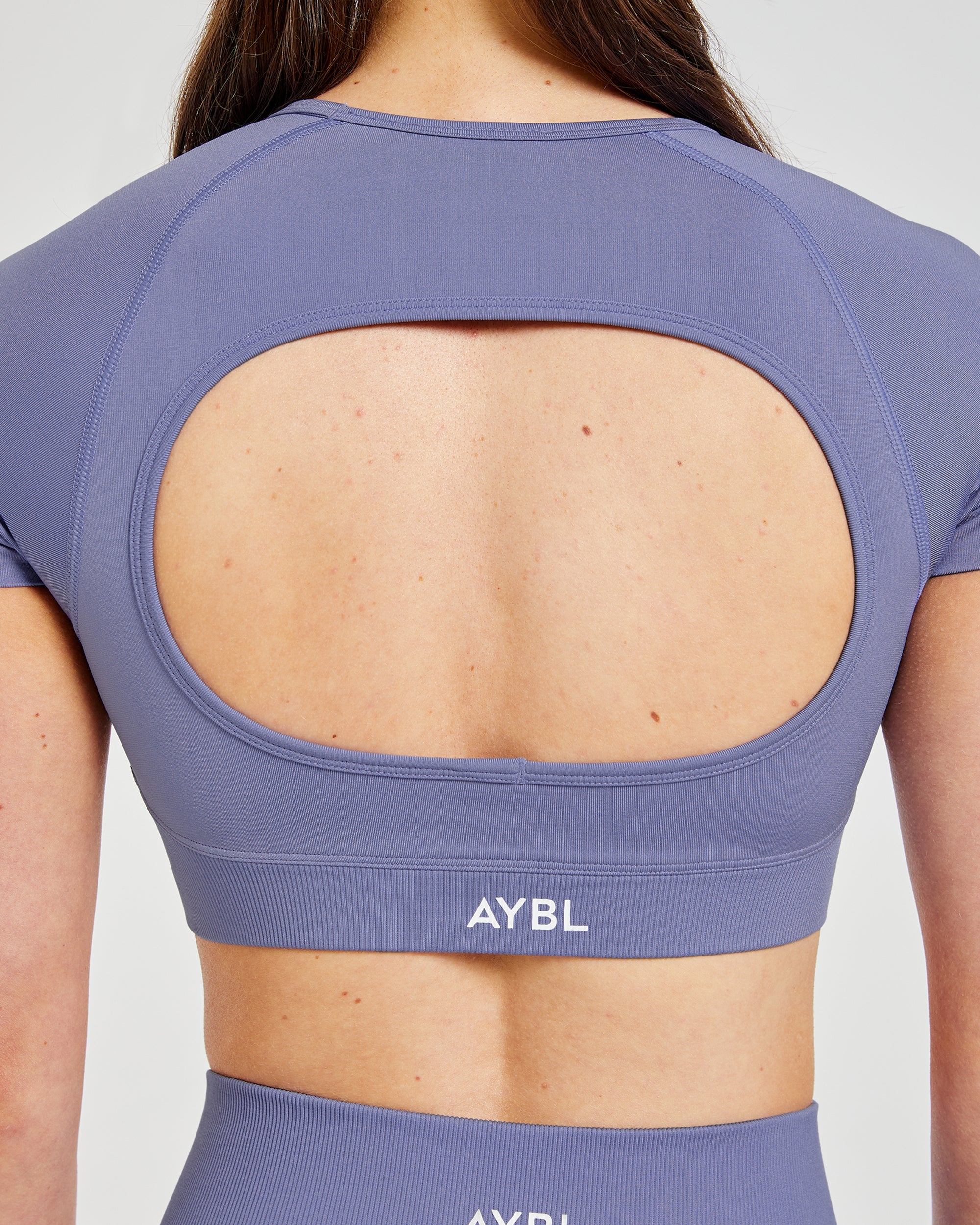 Adapt Seamless Crop Top - Iris Blauw