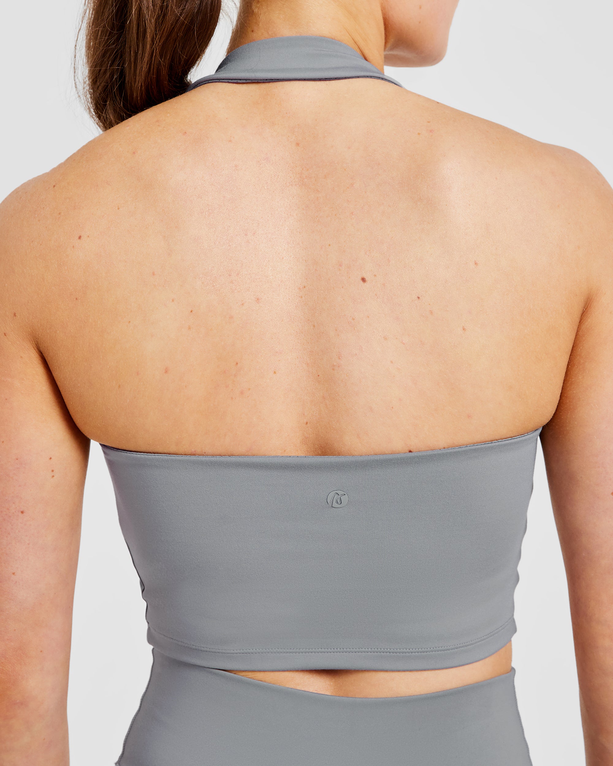 Staple Halterneck Crop Top -  Grijs