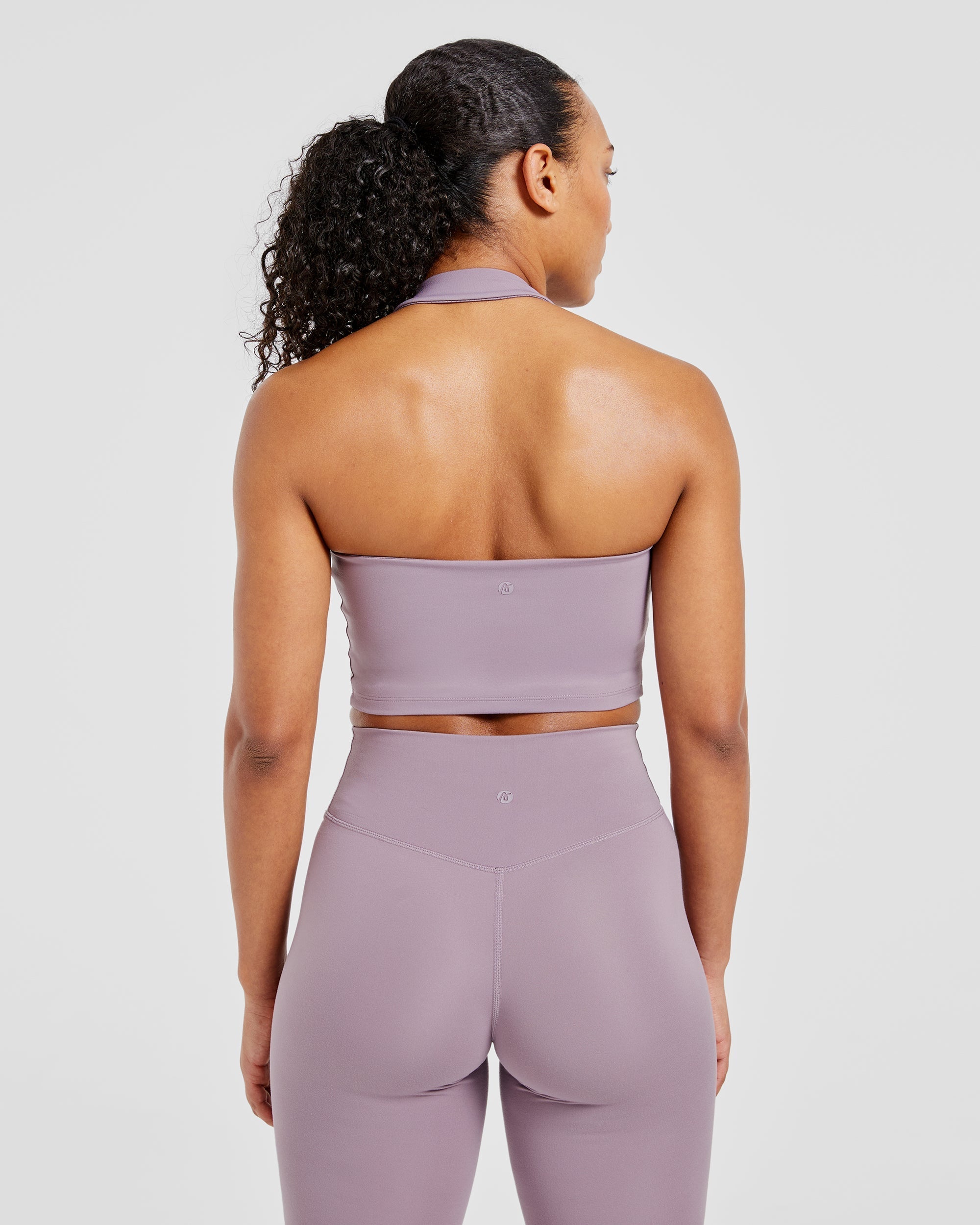 Staple Halterneck Crop Top -  Mauve Paars