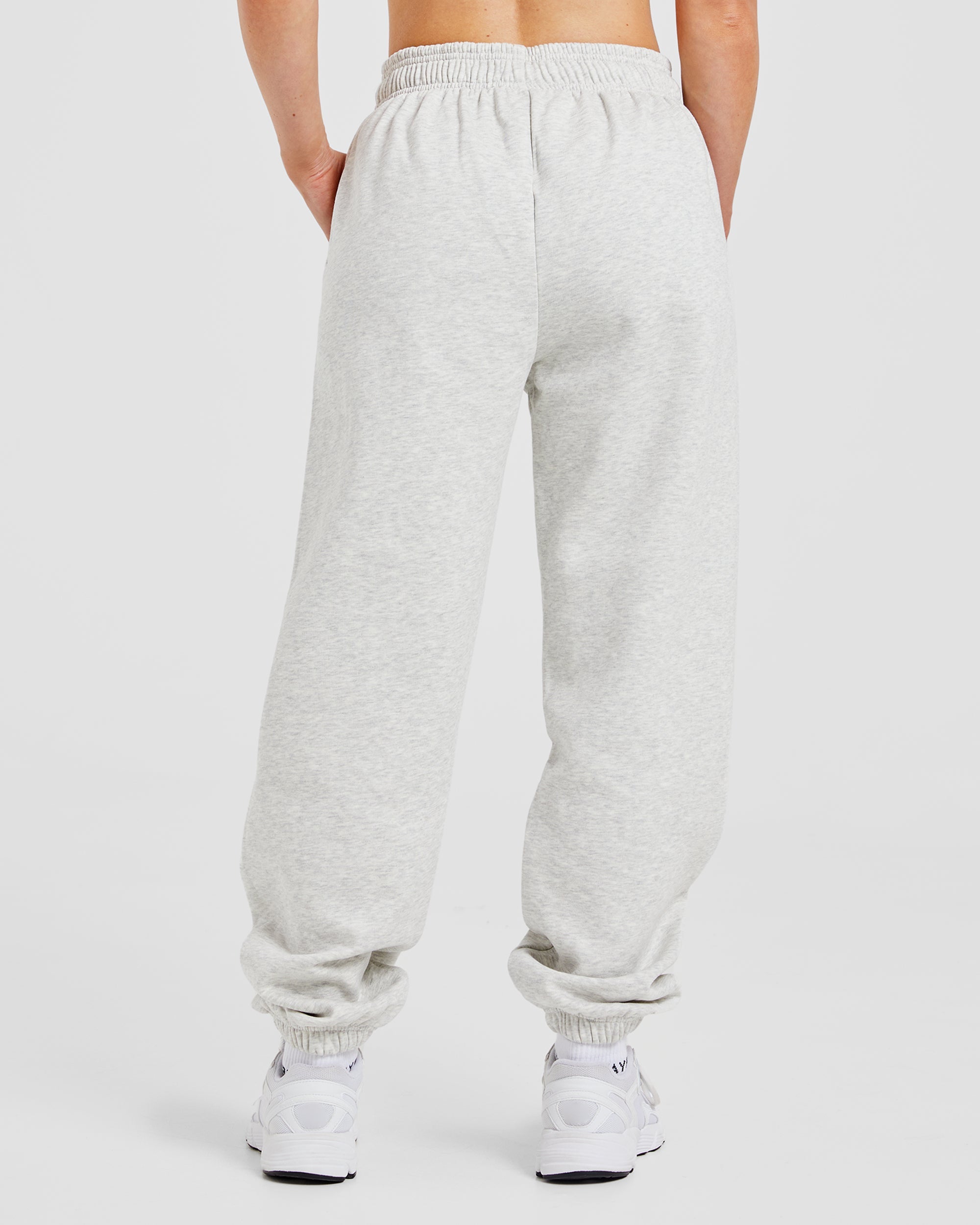 Varsity Graphic Oversized Joggers - Grijs Marl