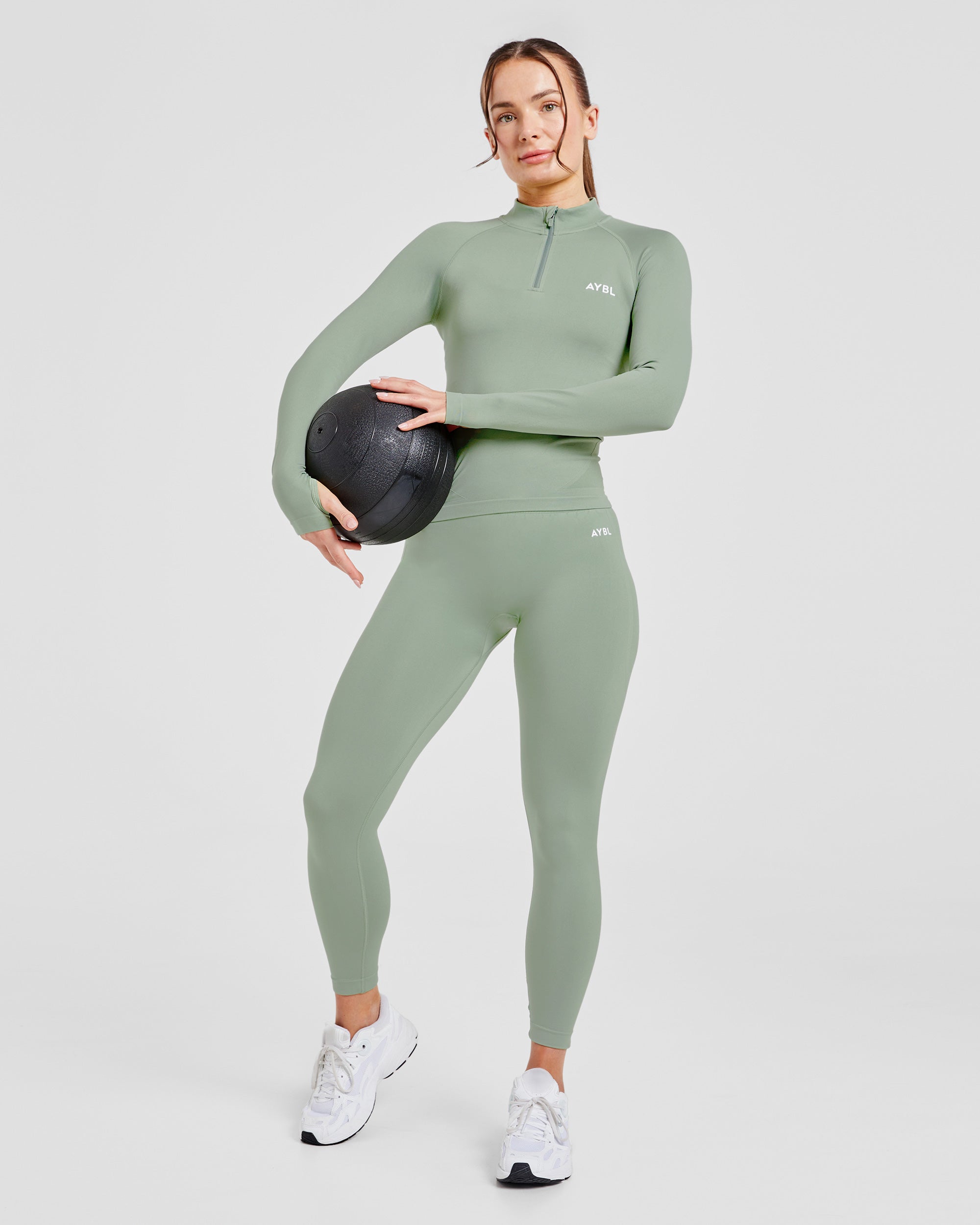 Empower Seamless 1/2 Zip Jacket - Grove Groen