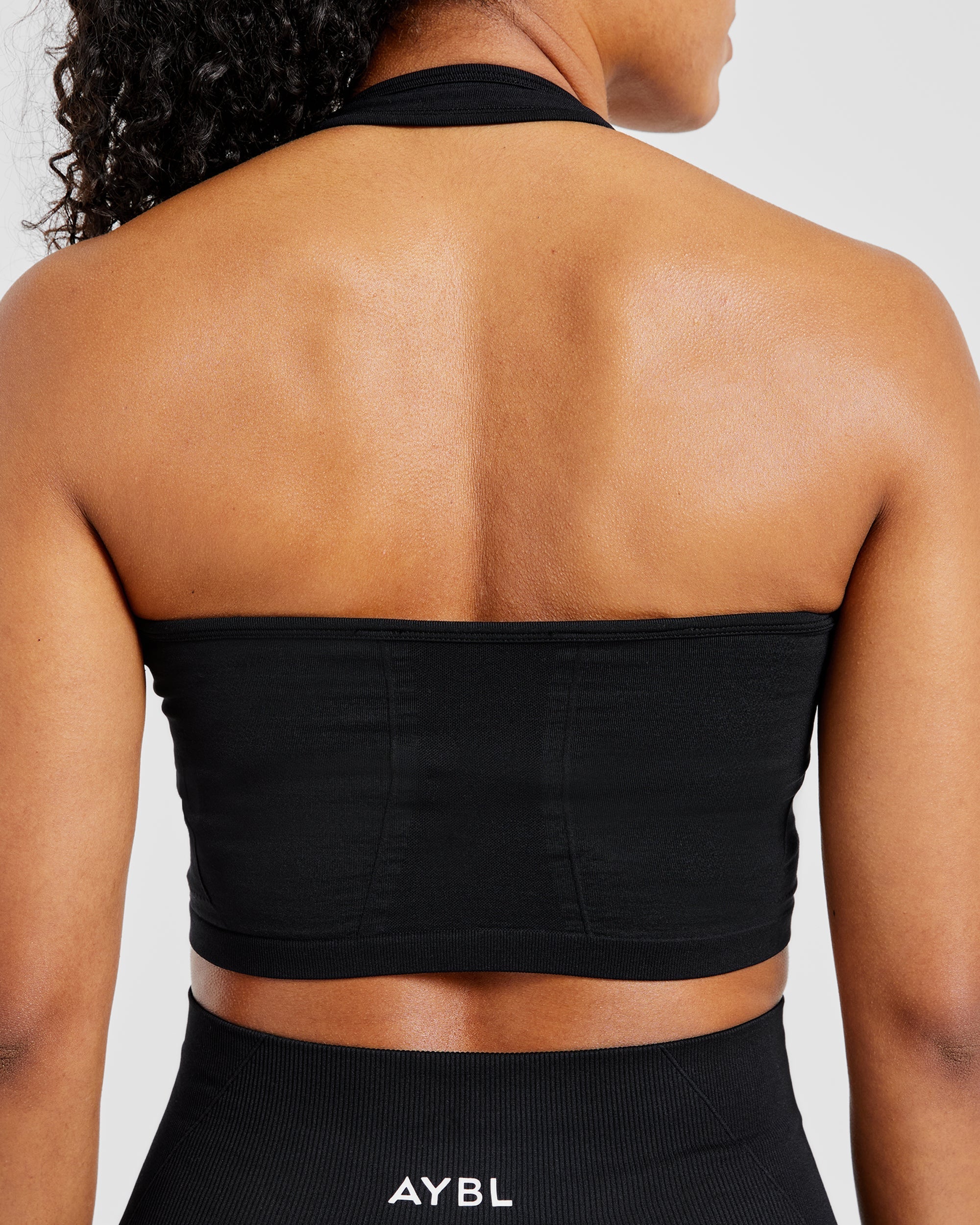 Empower Seamless Halterneck Crop Top - Zwart