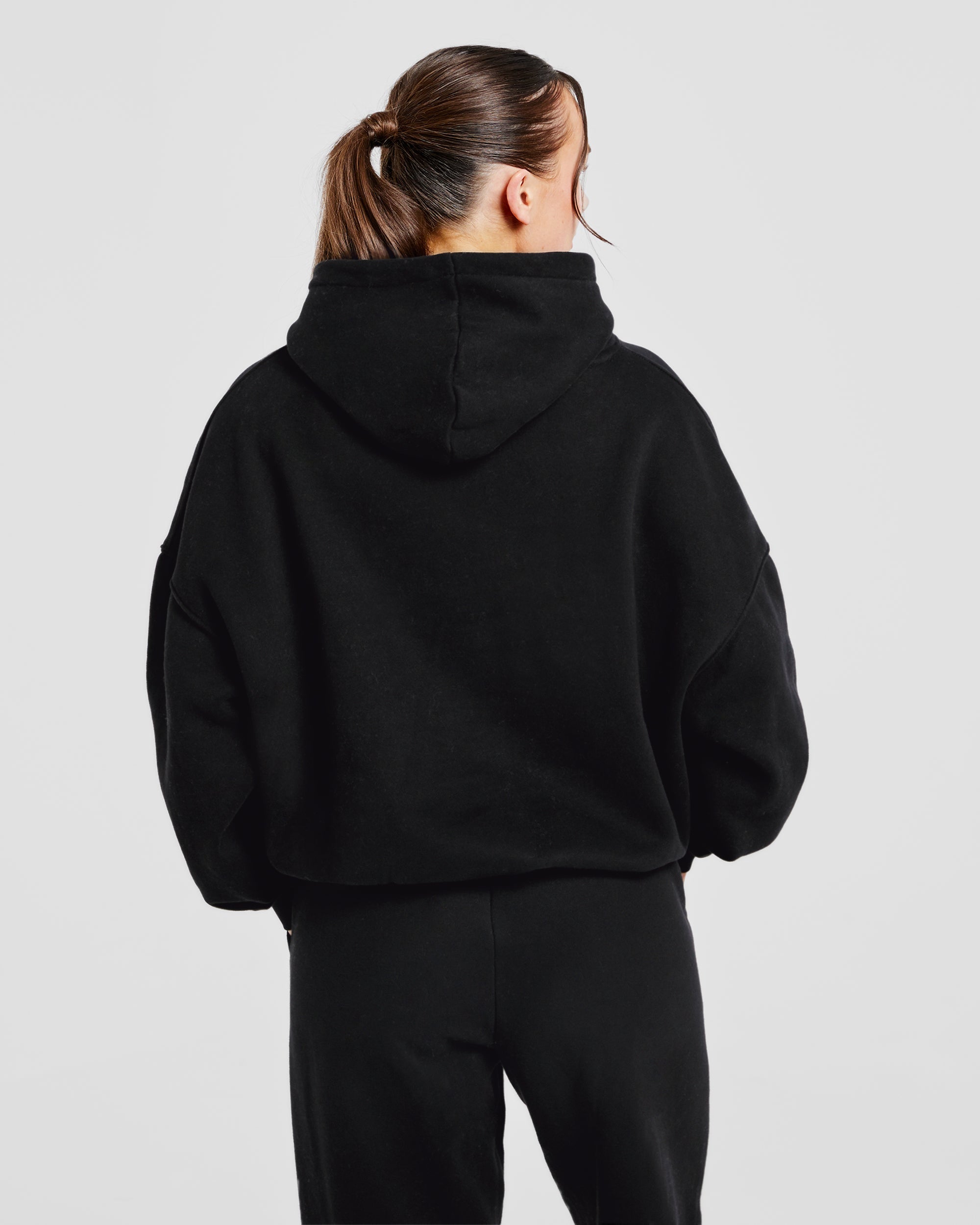 Varsity Oversized Hoodie - Zwart