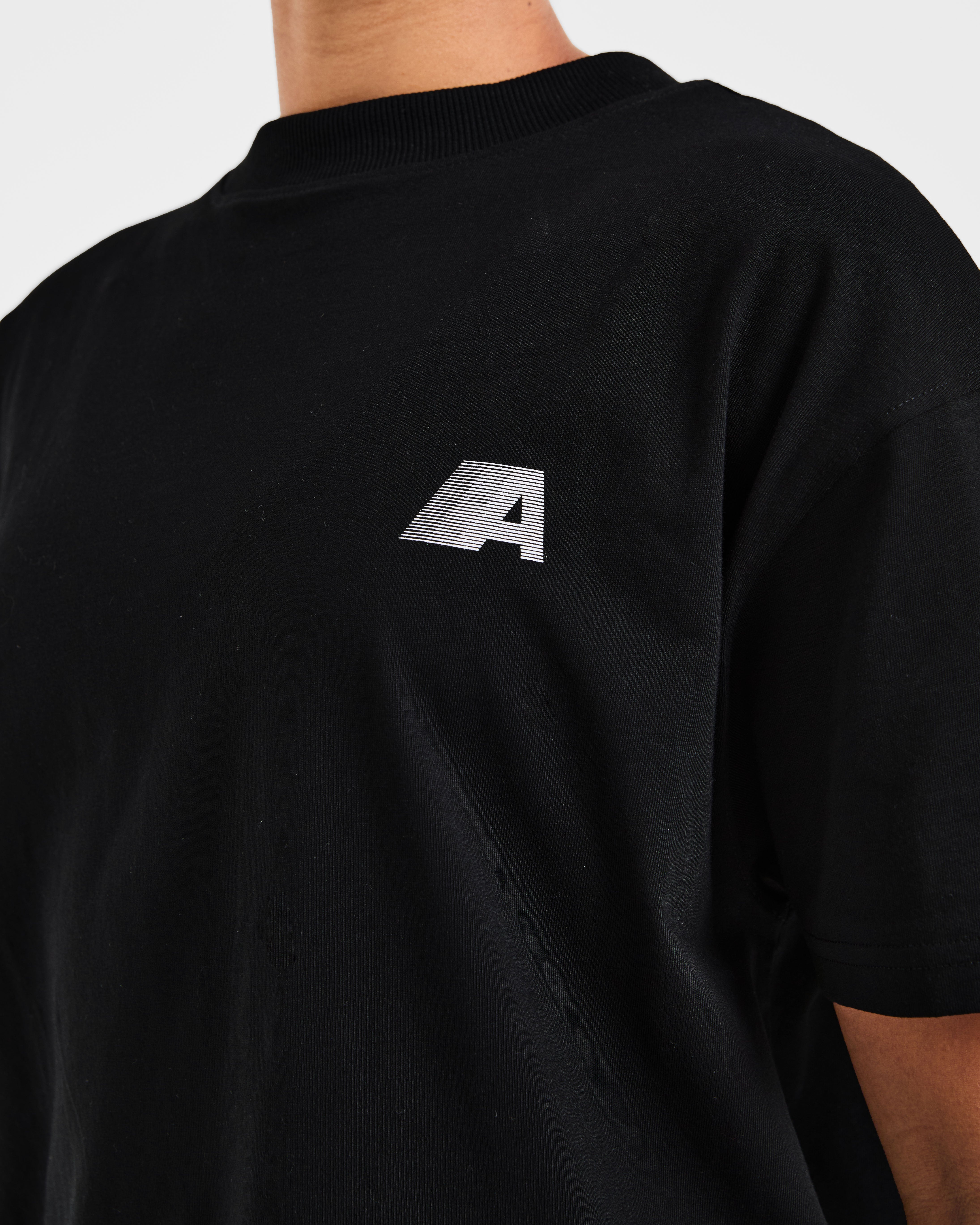 Retro Athletics Oversized T Shirt - Zwart
