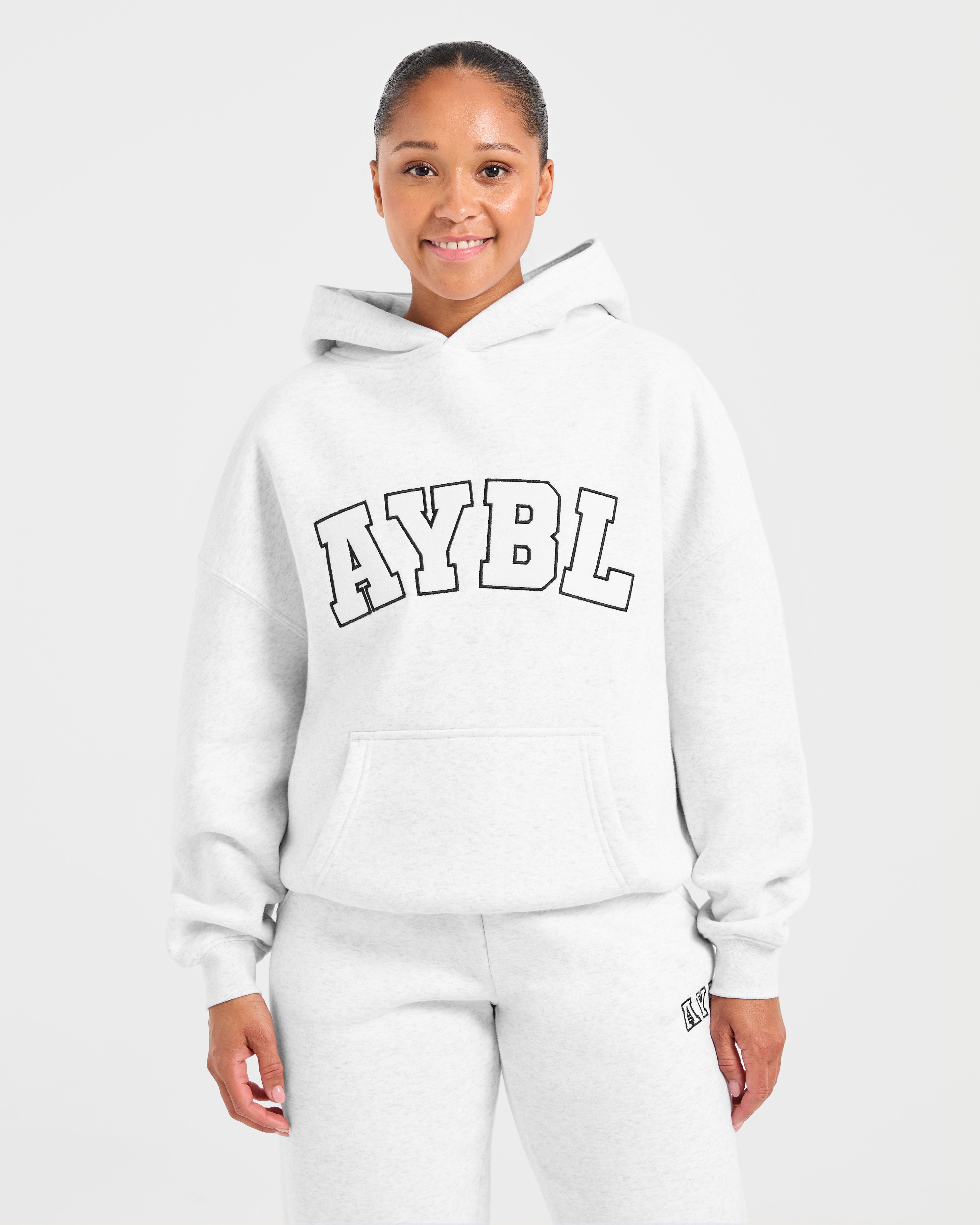 Varsity 2.0 Oversized Hoodie - Heather Grijs