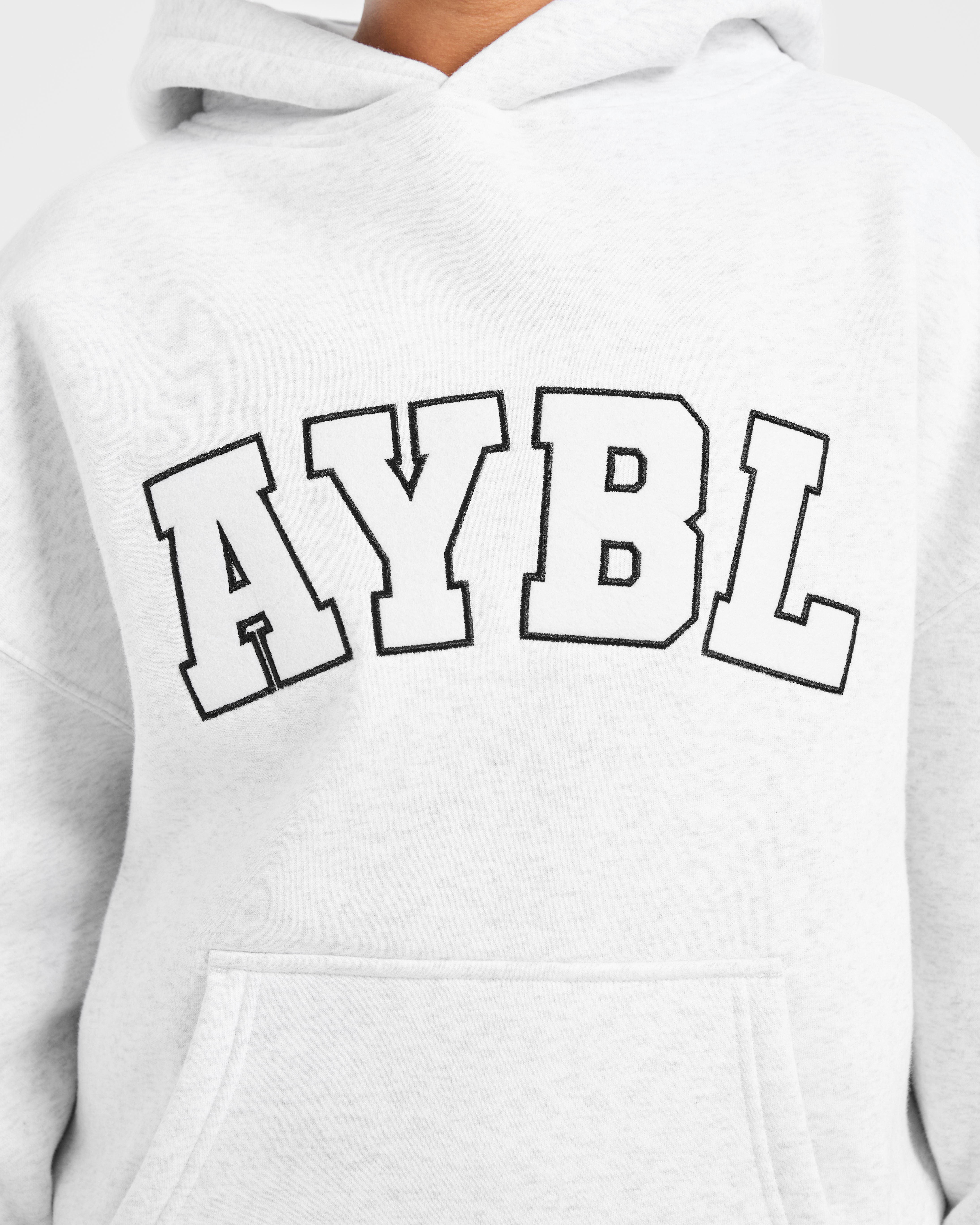 Varsity 2.0 Oversized Hoodie - Heather Grijs