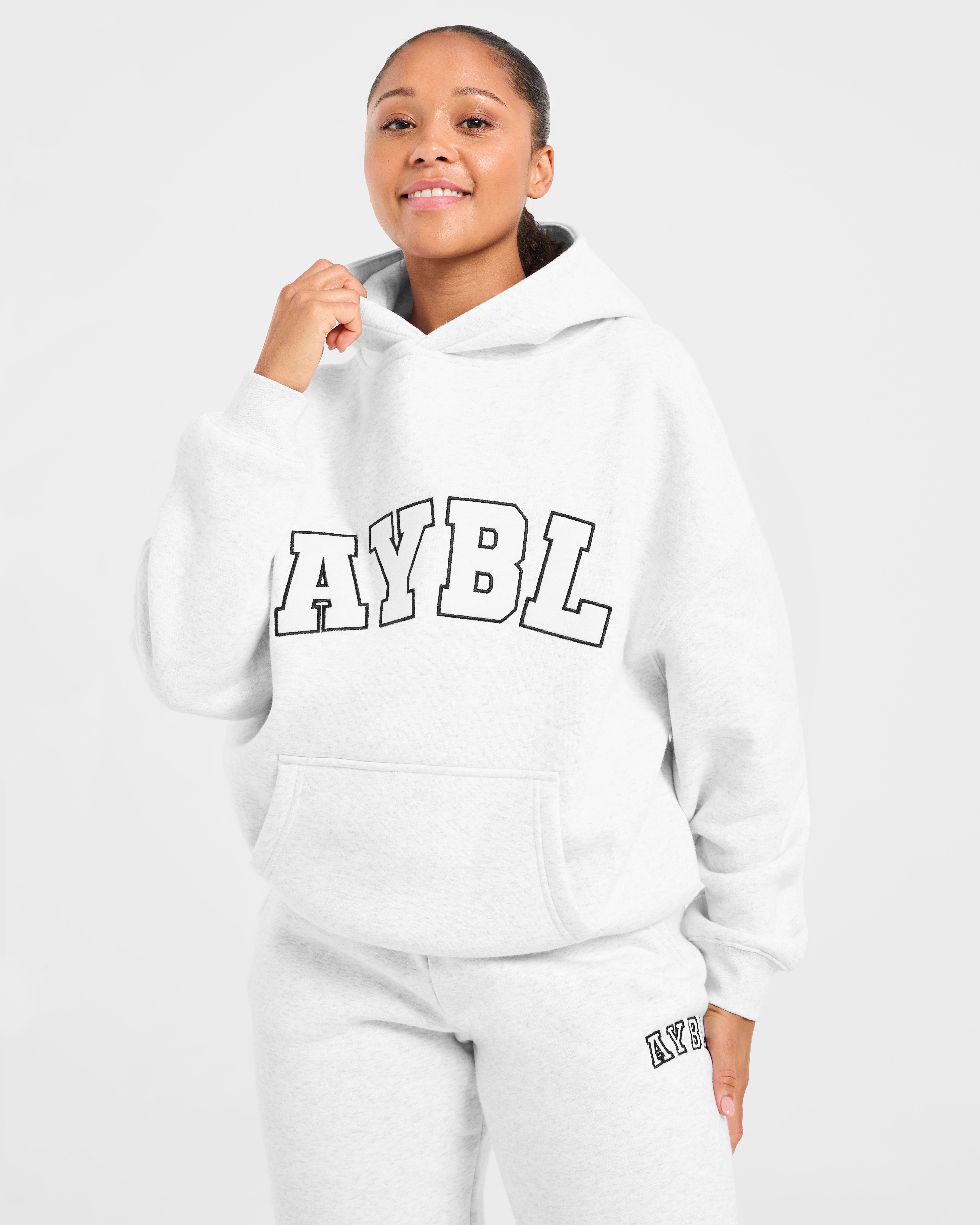 Varsity 2.0 Oversized Hoodie - Heather Grijs