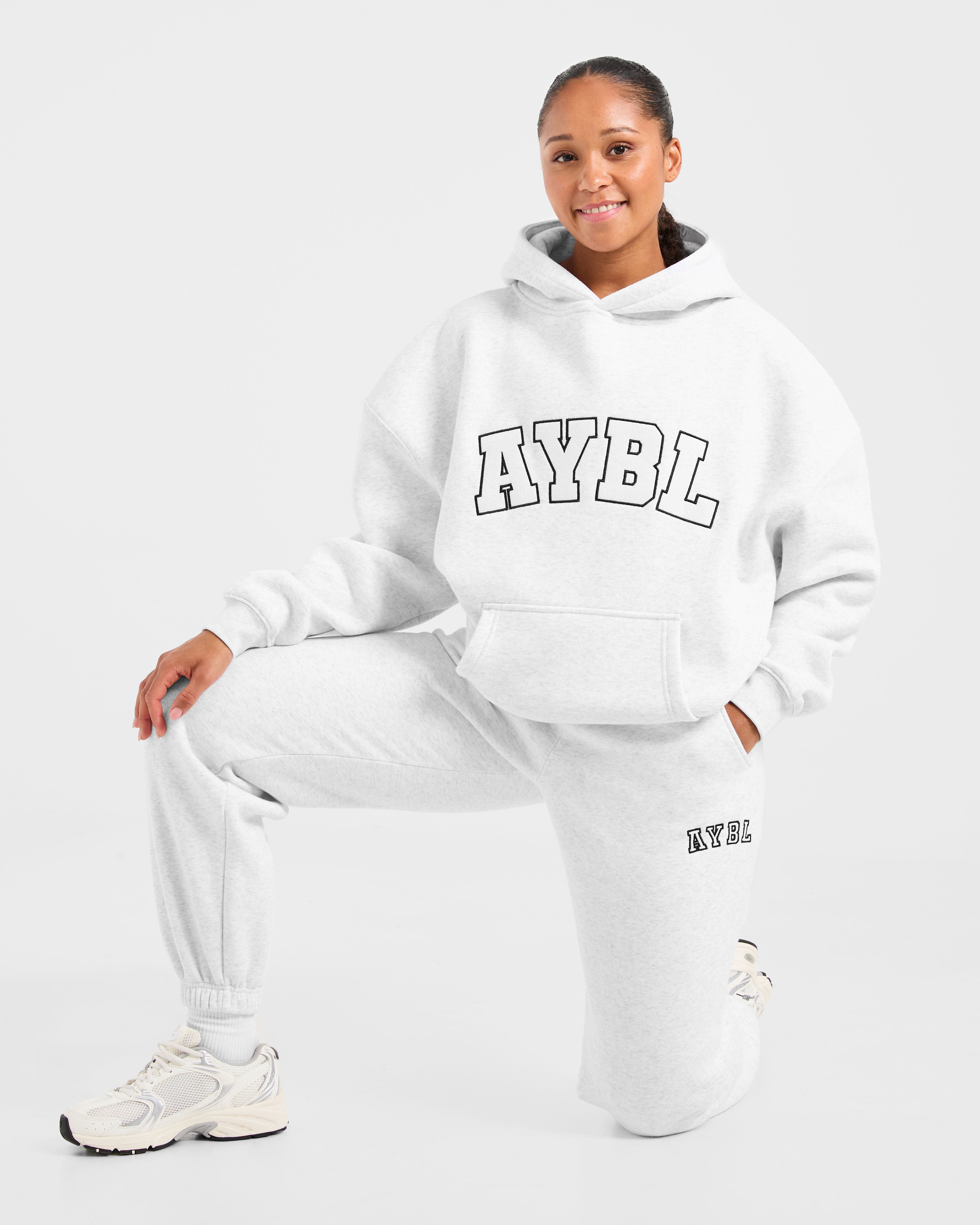 Varsity 2.0 Oversized Hoodie - Heather Grijs