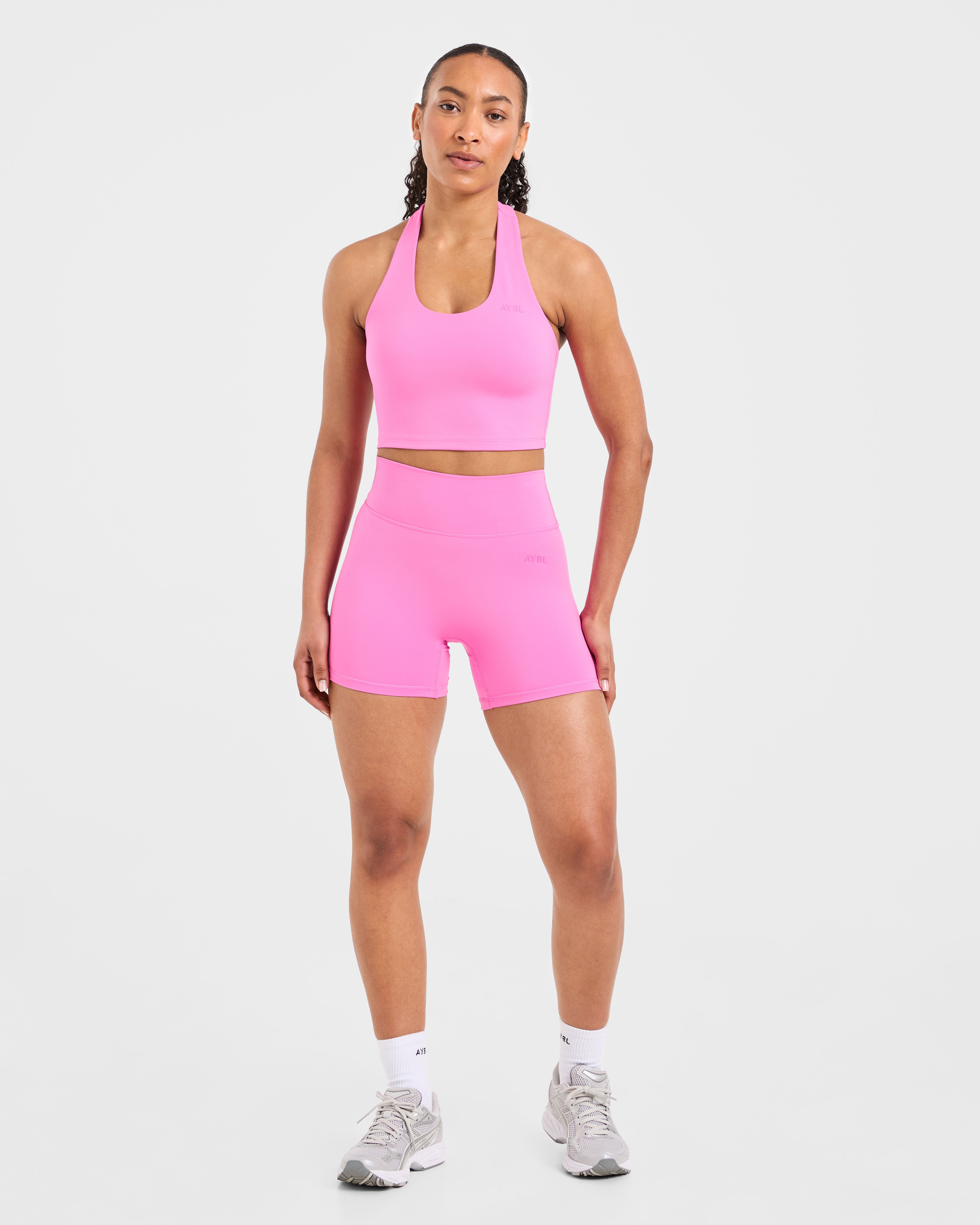 Staple Halterneck Crop Top - Summer Roze