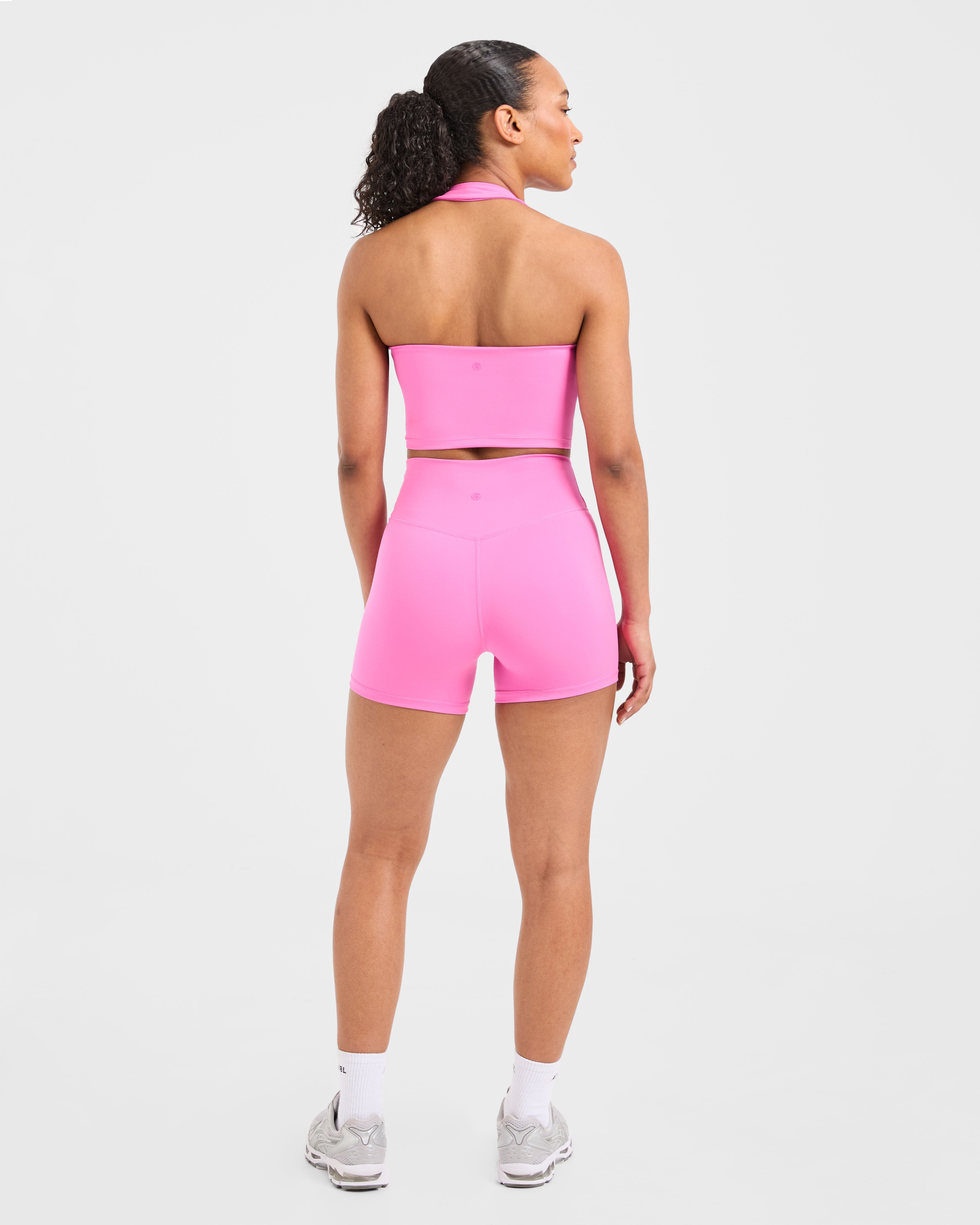 Staple Halterneck Crop Top - Summer Roze