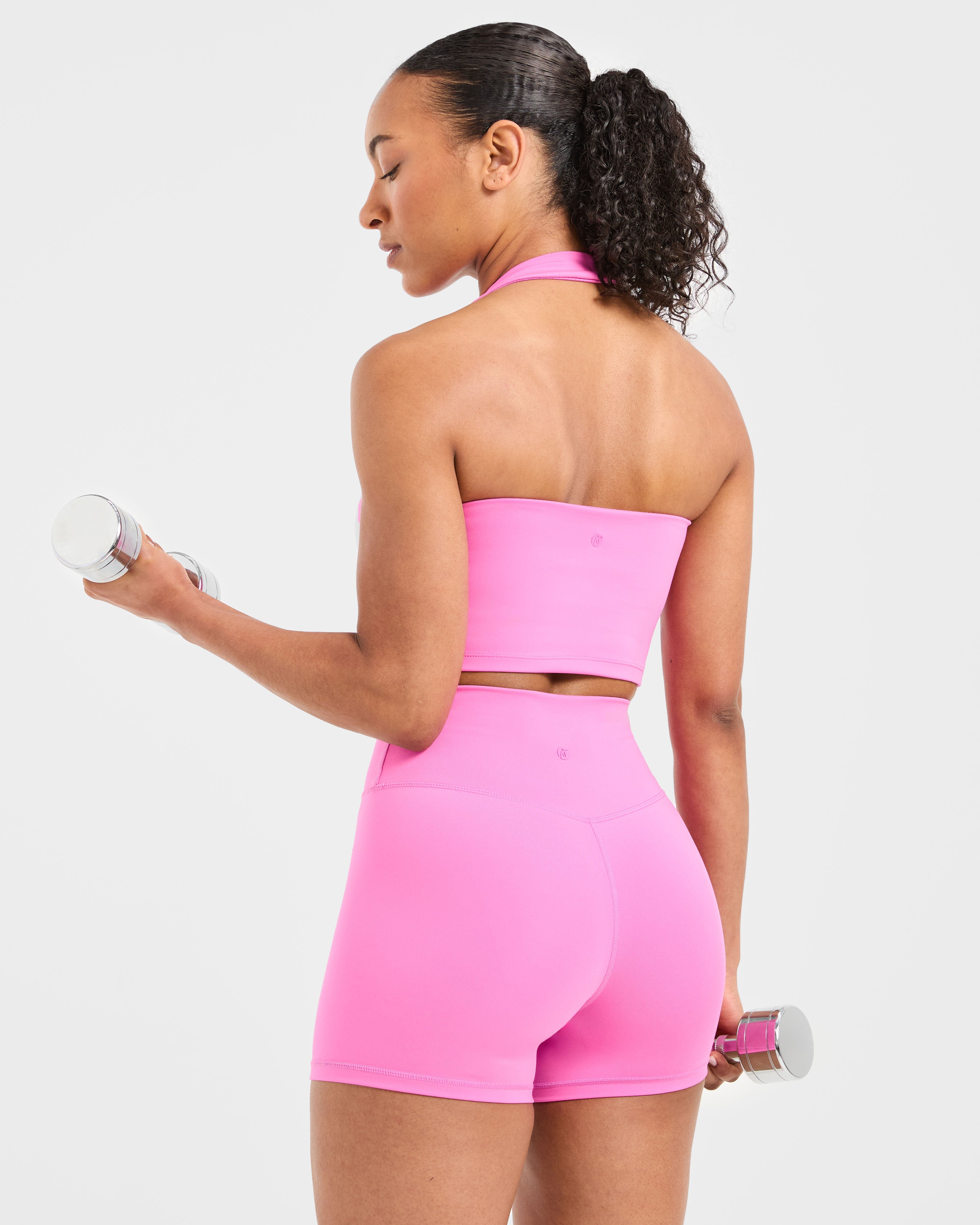 Staple Halterneck Crop Top - Summer Roze