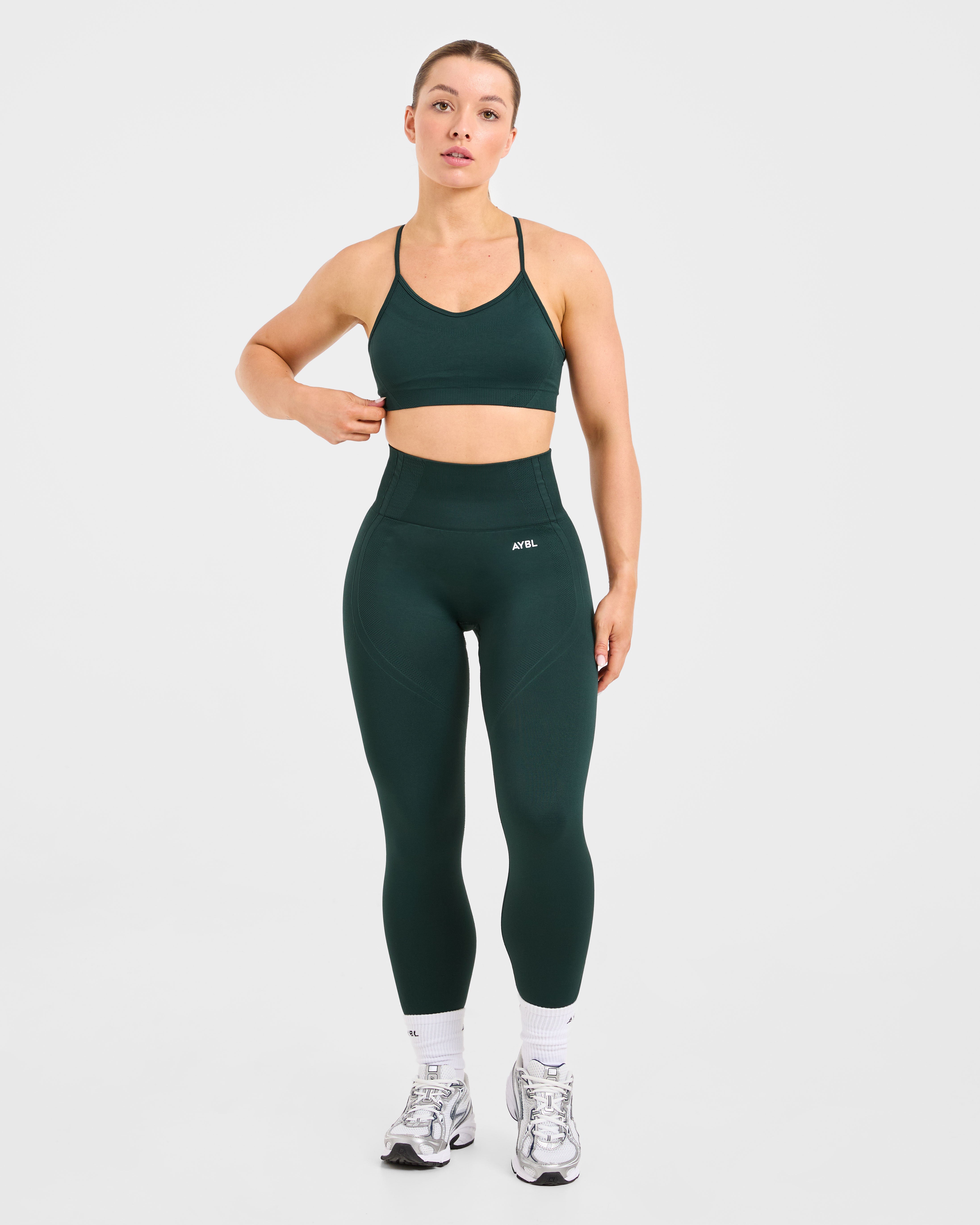 Balance V3 Seamless Strappy Sports Bra - Dark Groen