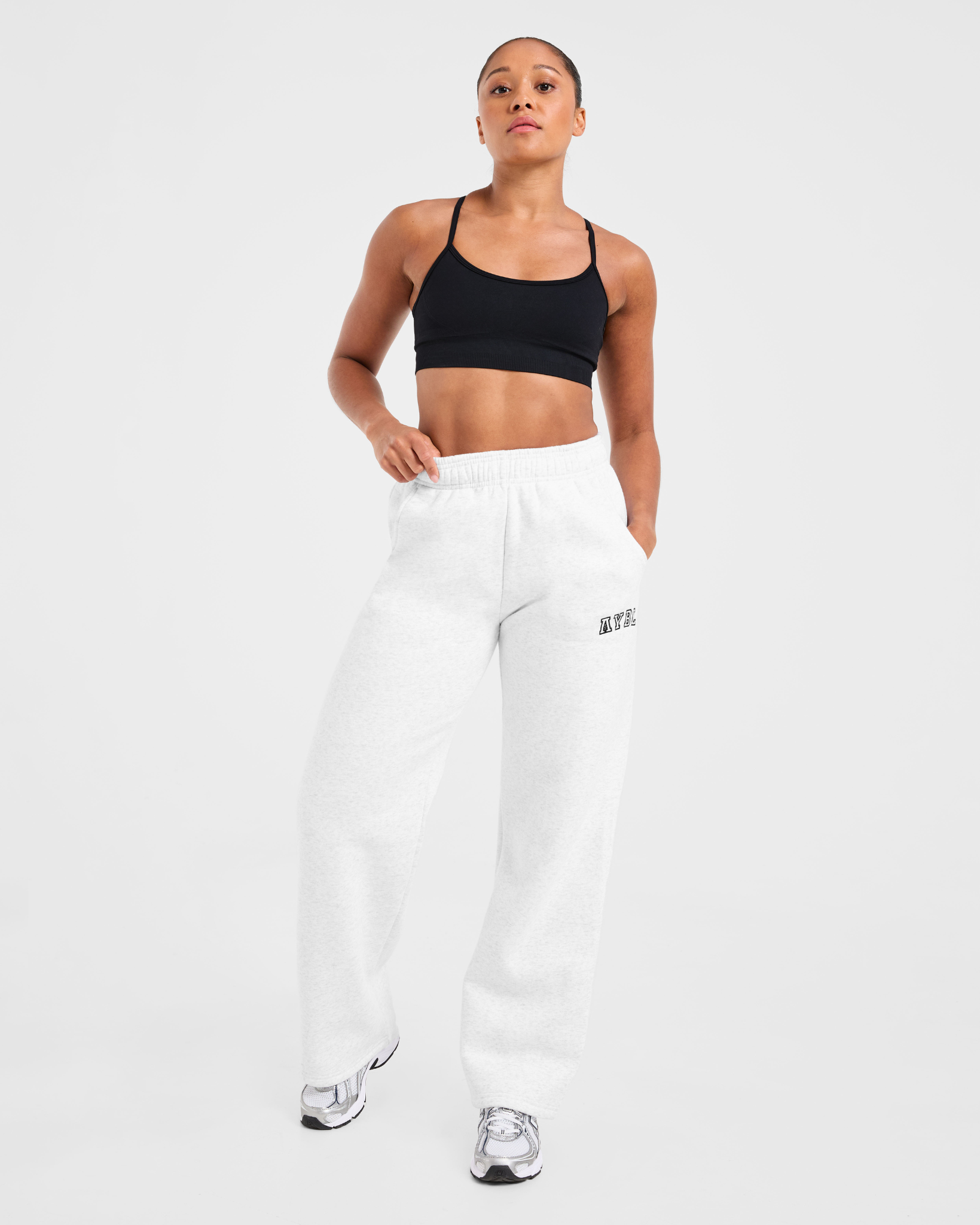 Varsity 2.0 Oversized Straight Leg Joggers - Heather Grijs