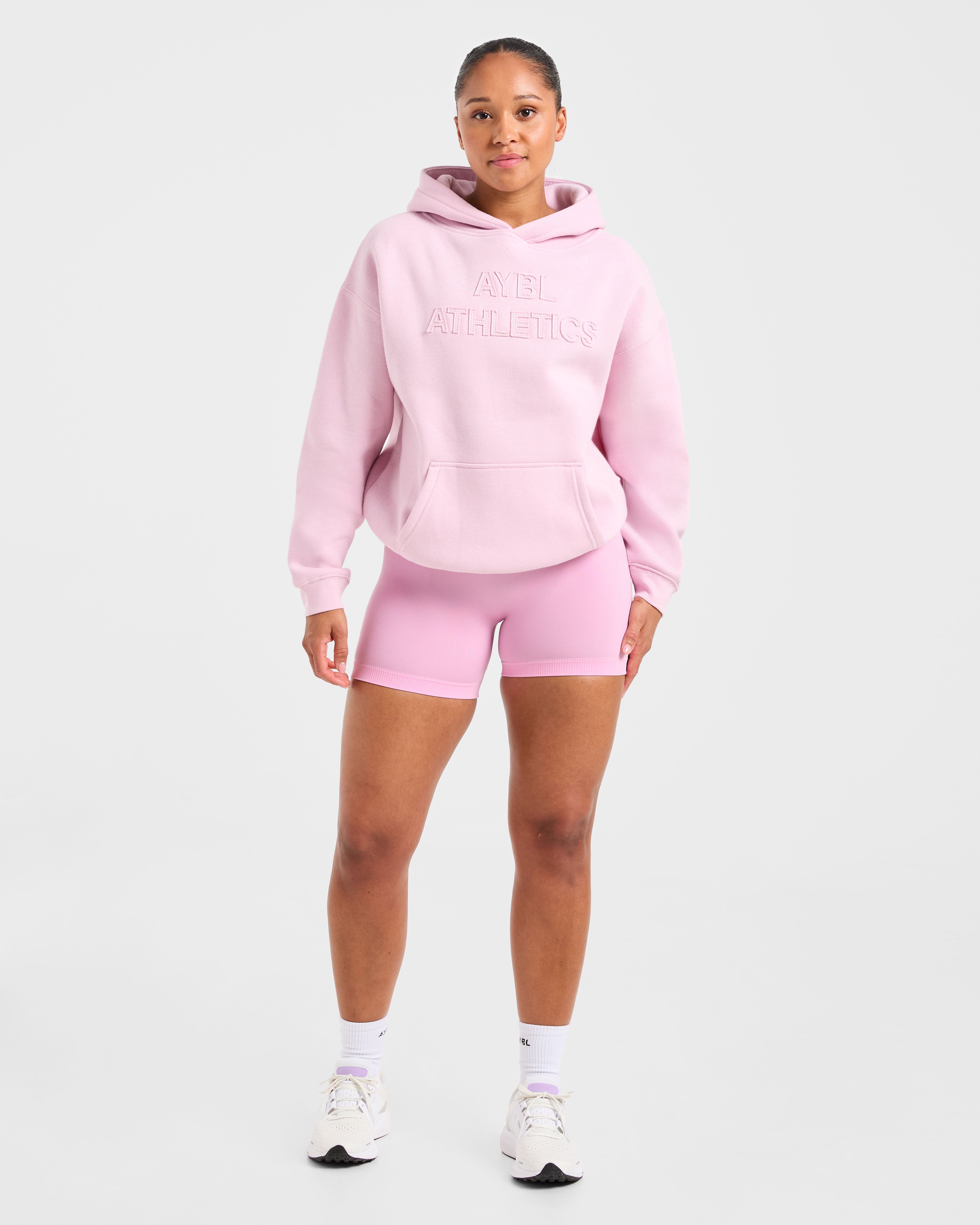 Athletics Applique Oversized Hoodie - Sugar Roze