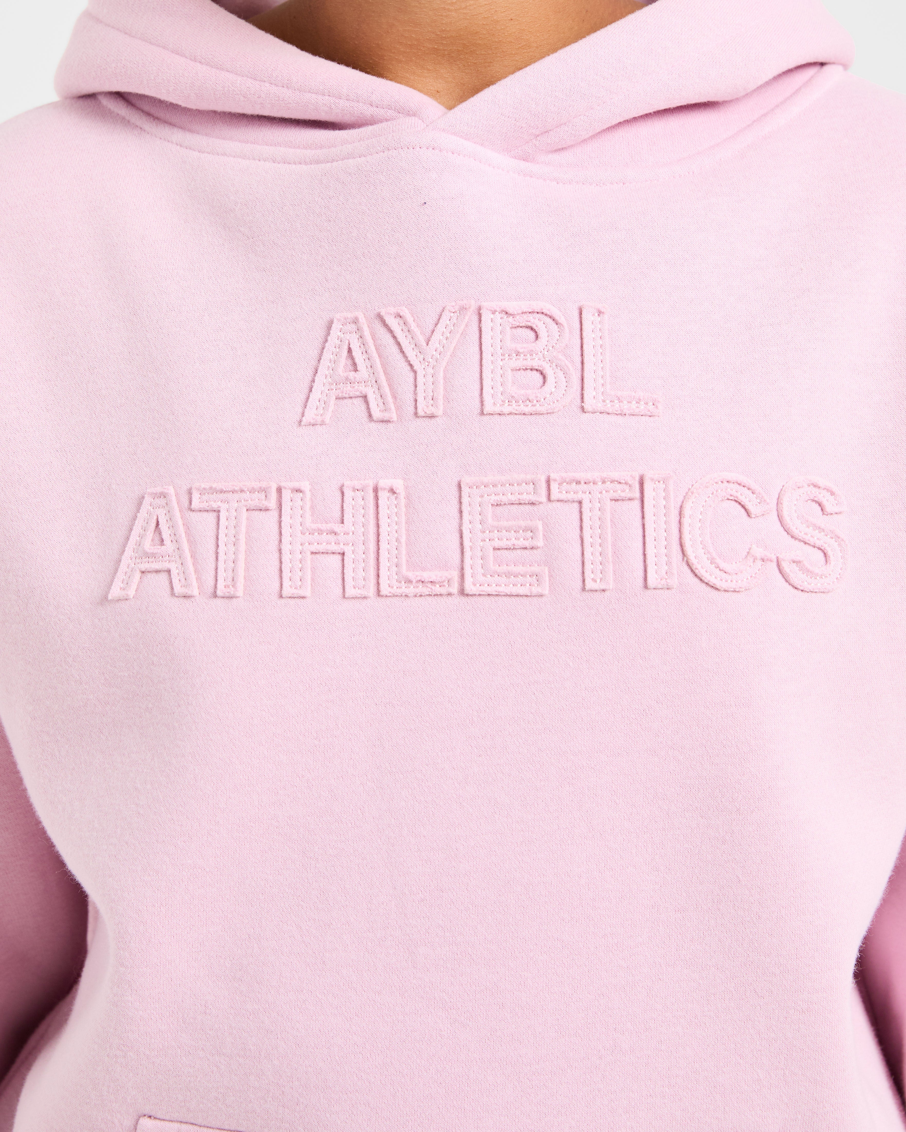 Athletics Applique Oversized Hoodie - Sugar Roze