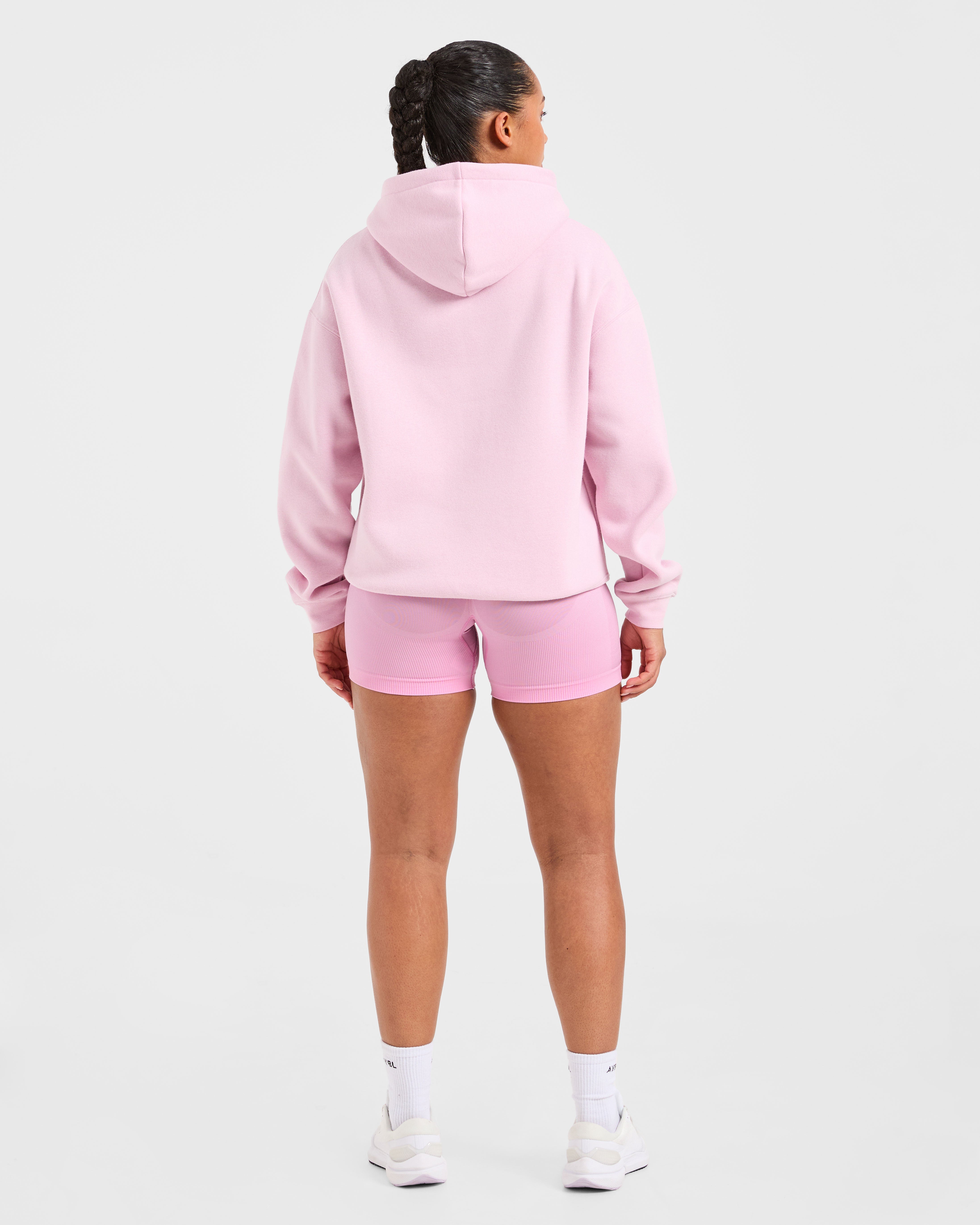 Athletics Applique Oversized Hoodie - Sugar Roze
