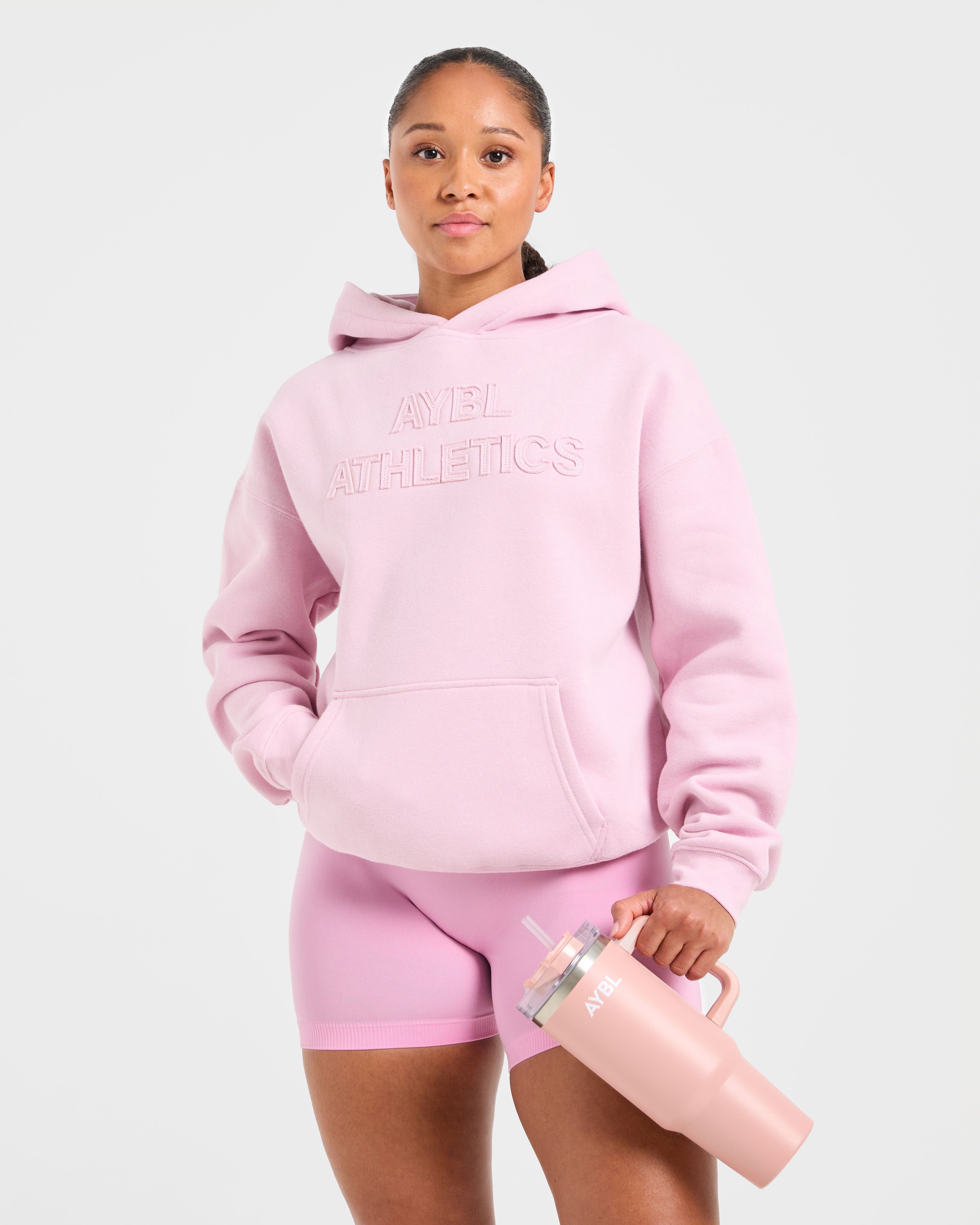 Athletics Applique Oversized Hoodie - Sugar Roze