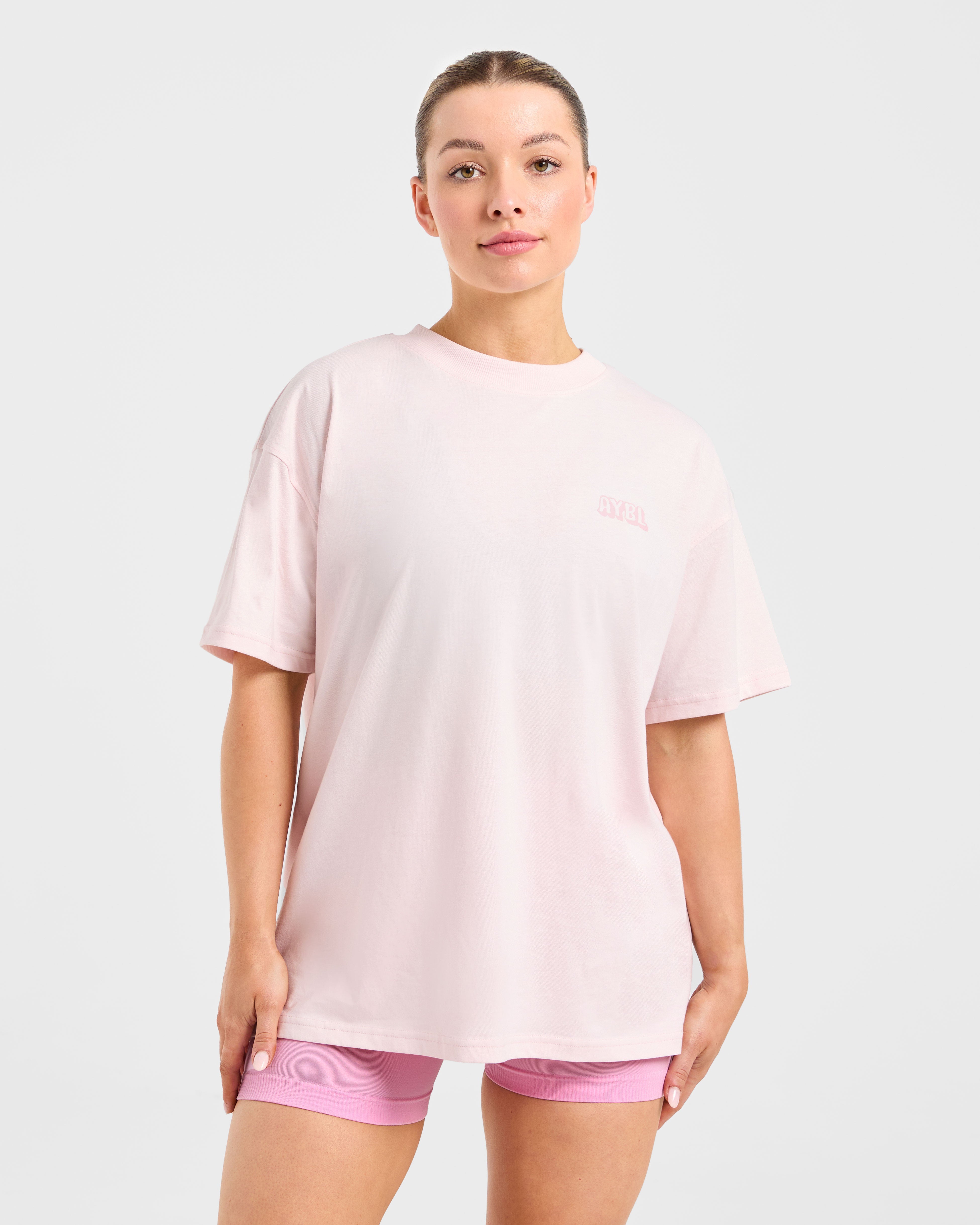 Gym Girl Era Oversized T Shirt - Roze