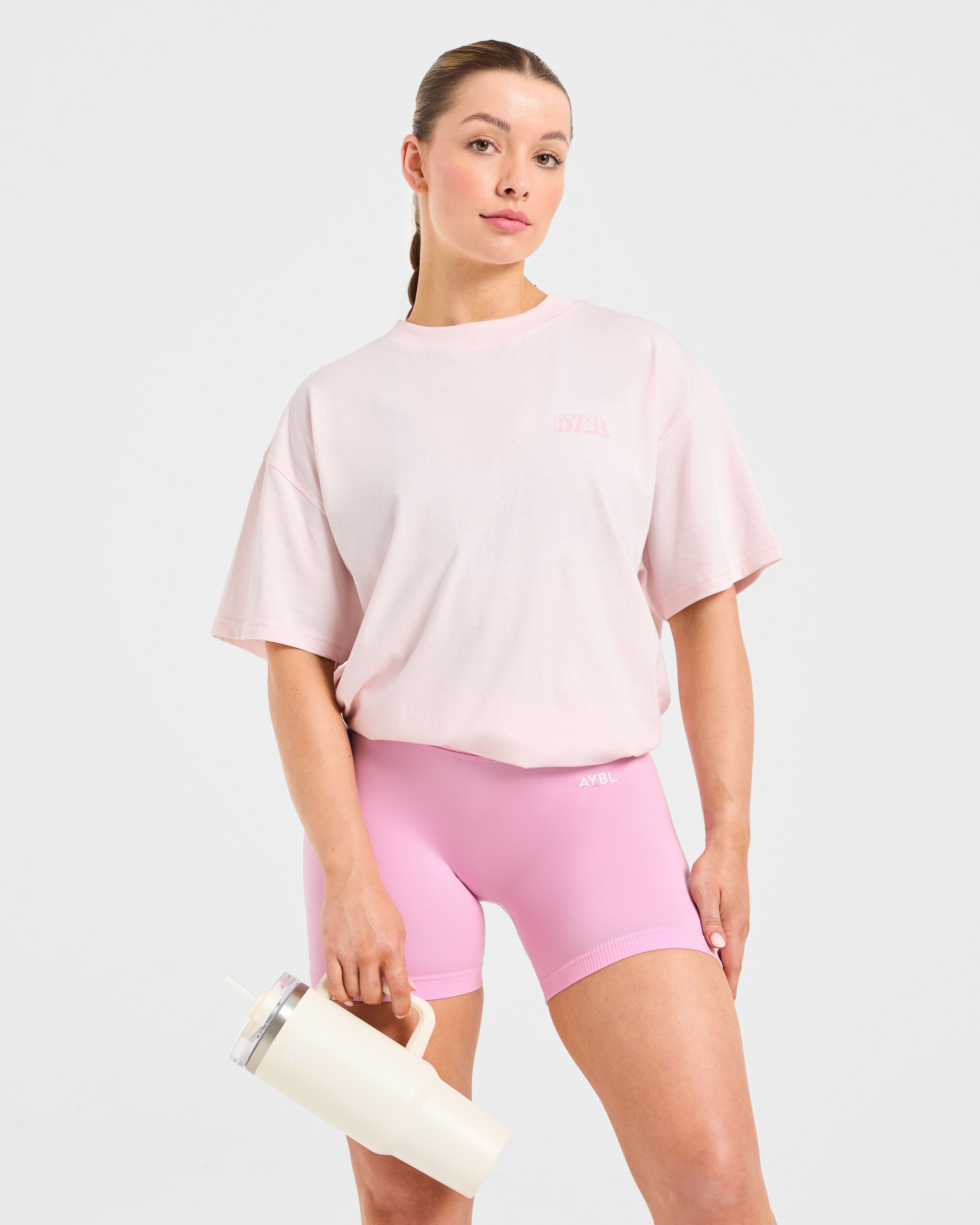 Gym Girl Era Oversized T Shirt - Roze