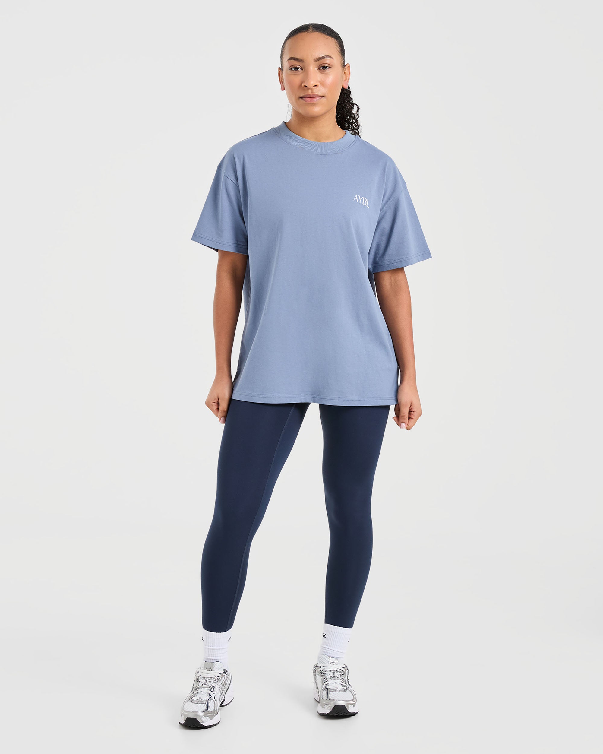 Strength Club Oversized T Shirt - Blauw