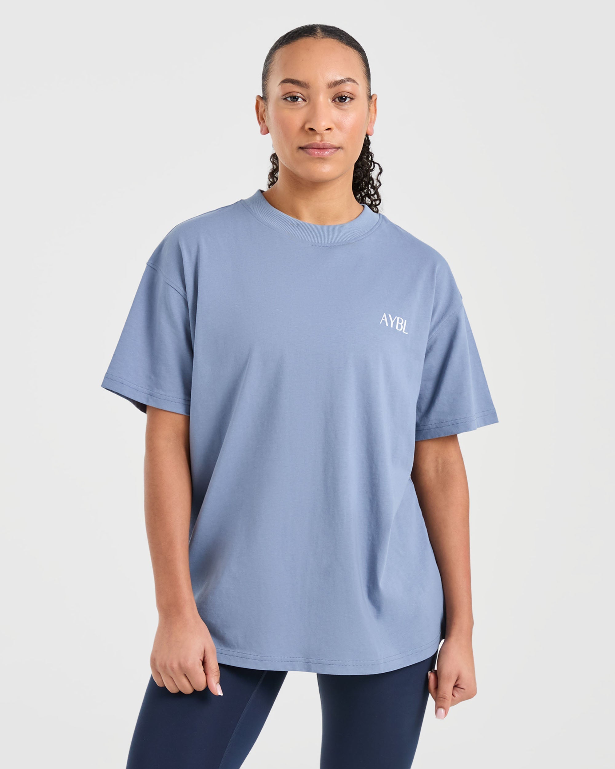 Strength Club Oversized T Shirt - Blauw