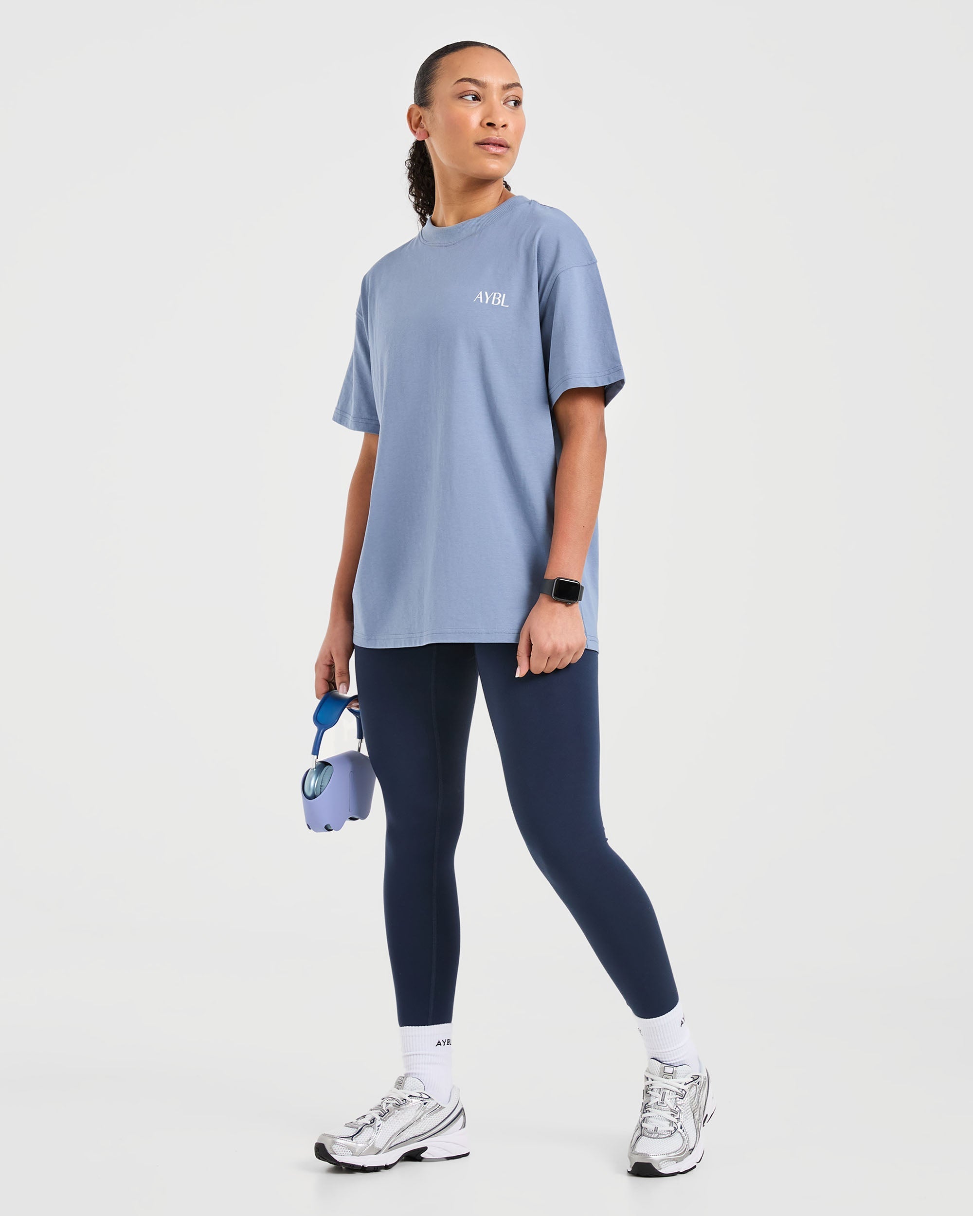 Strength Club Oversized T Shirt - Blauw