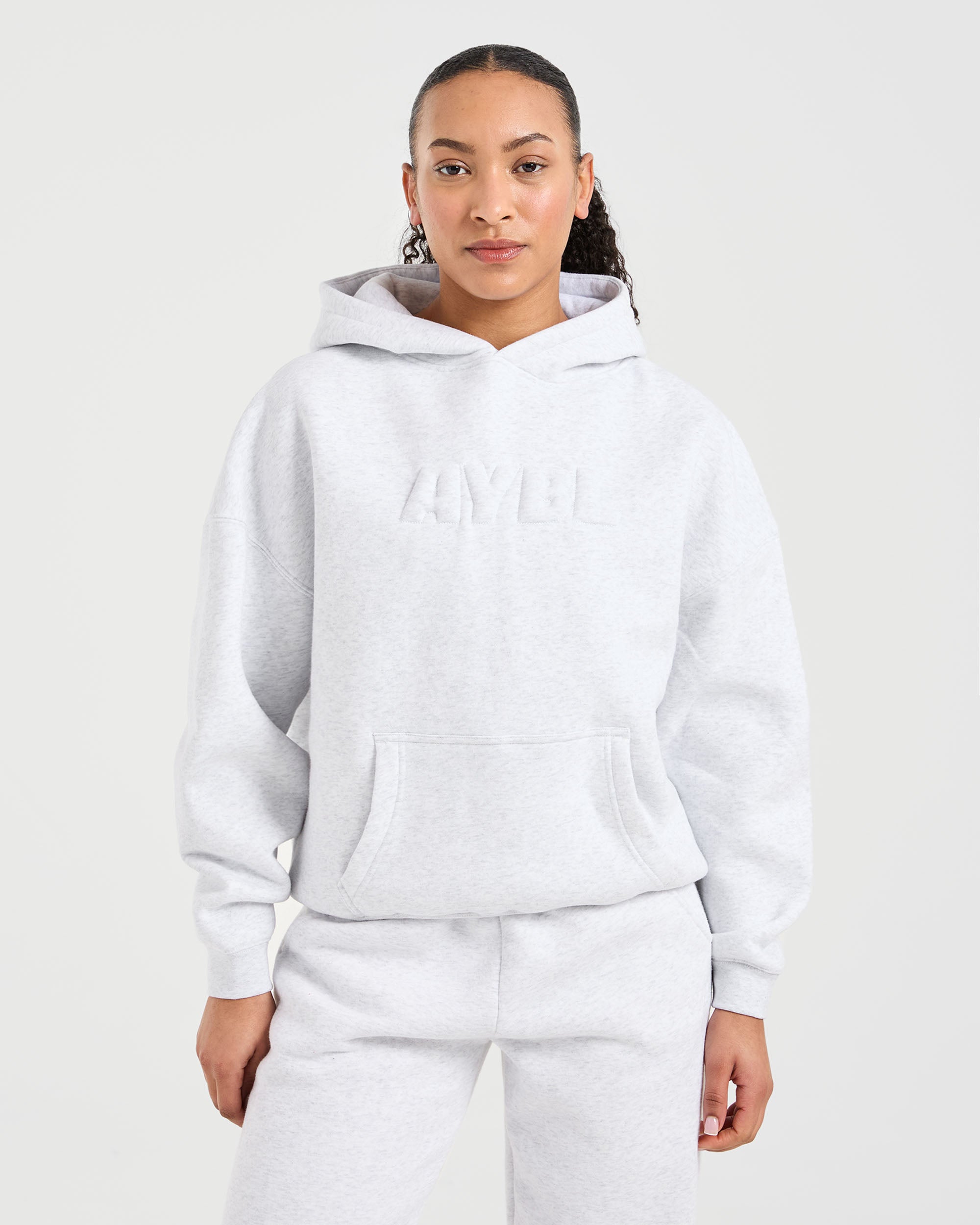 Classic Plush Oversized Hoodie - Heather Grijs