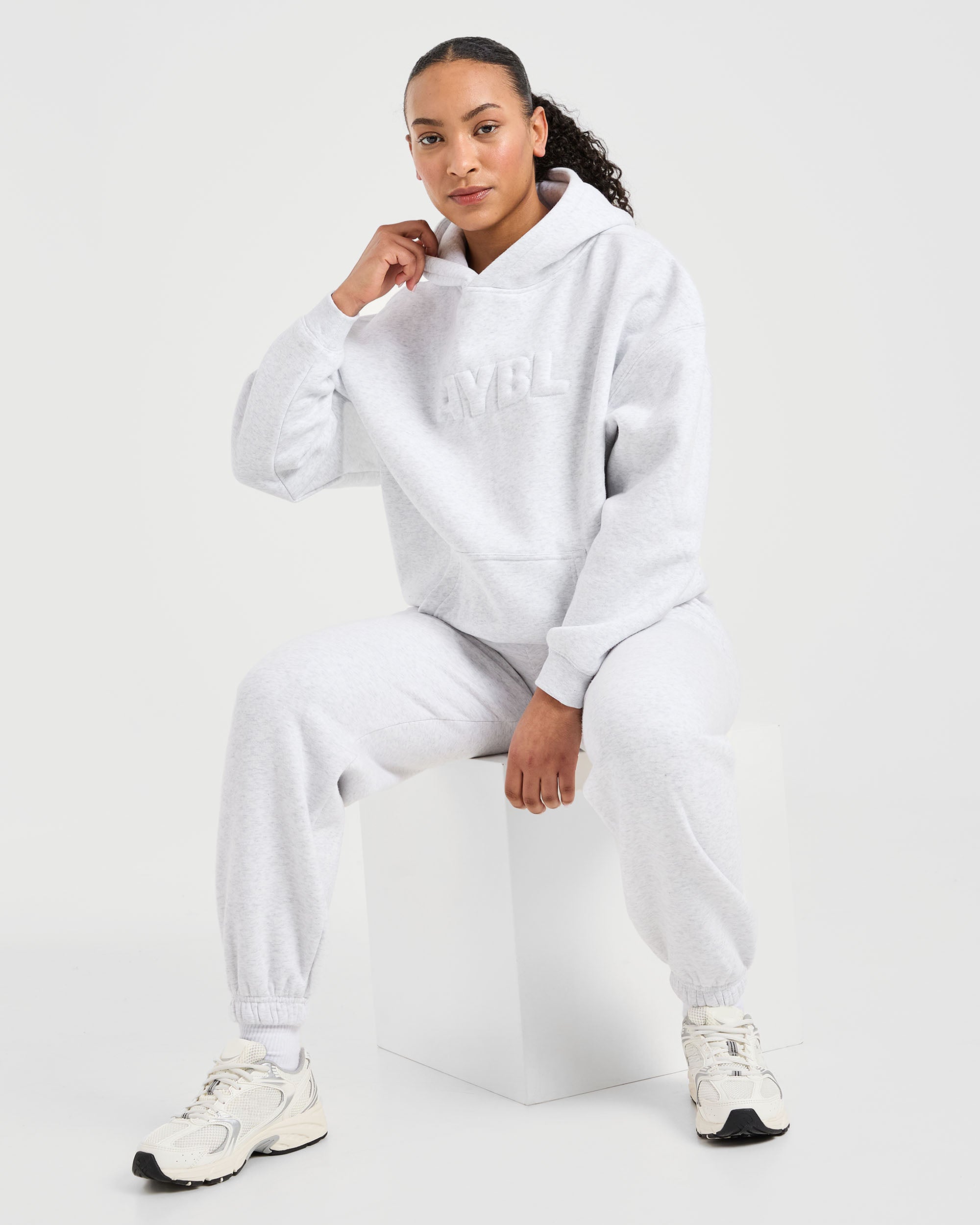 Classic Plush Oversized Hoodie - Heather Grijs