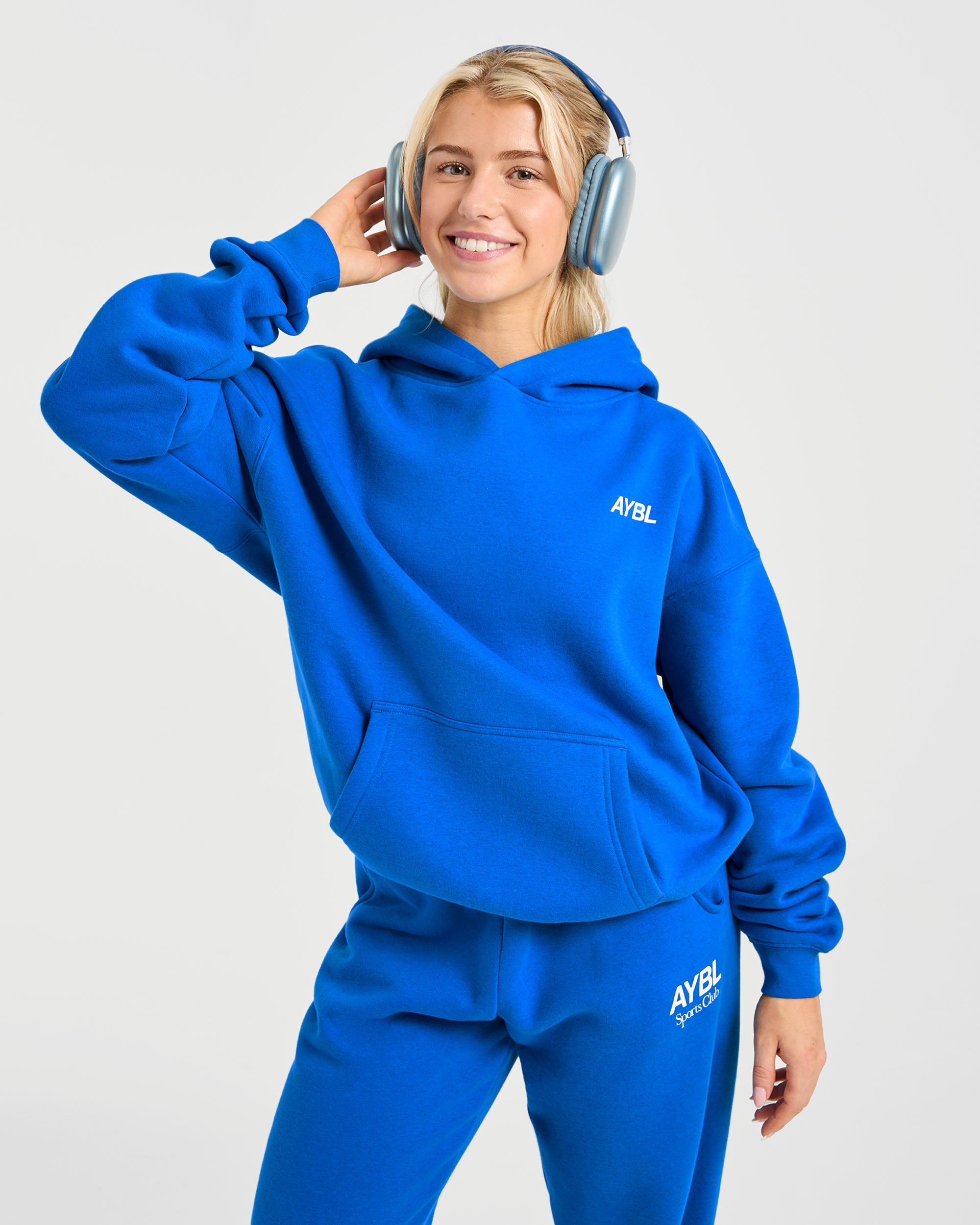 AYBL Sports Club Oversized Hoodie - Cobalt