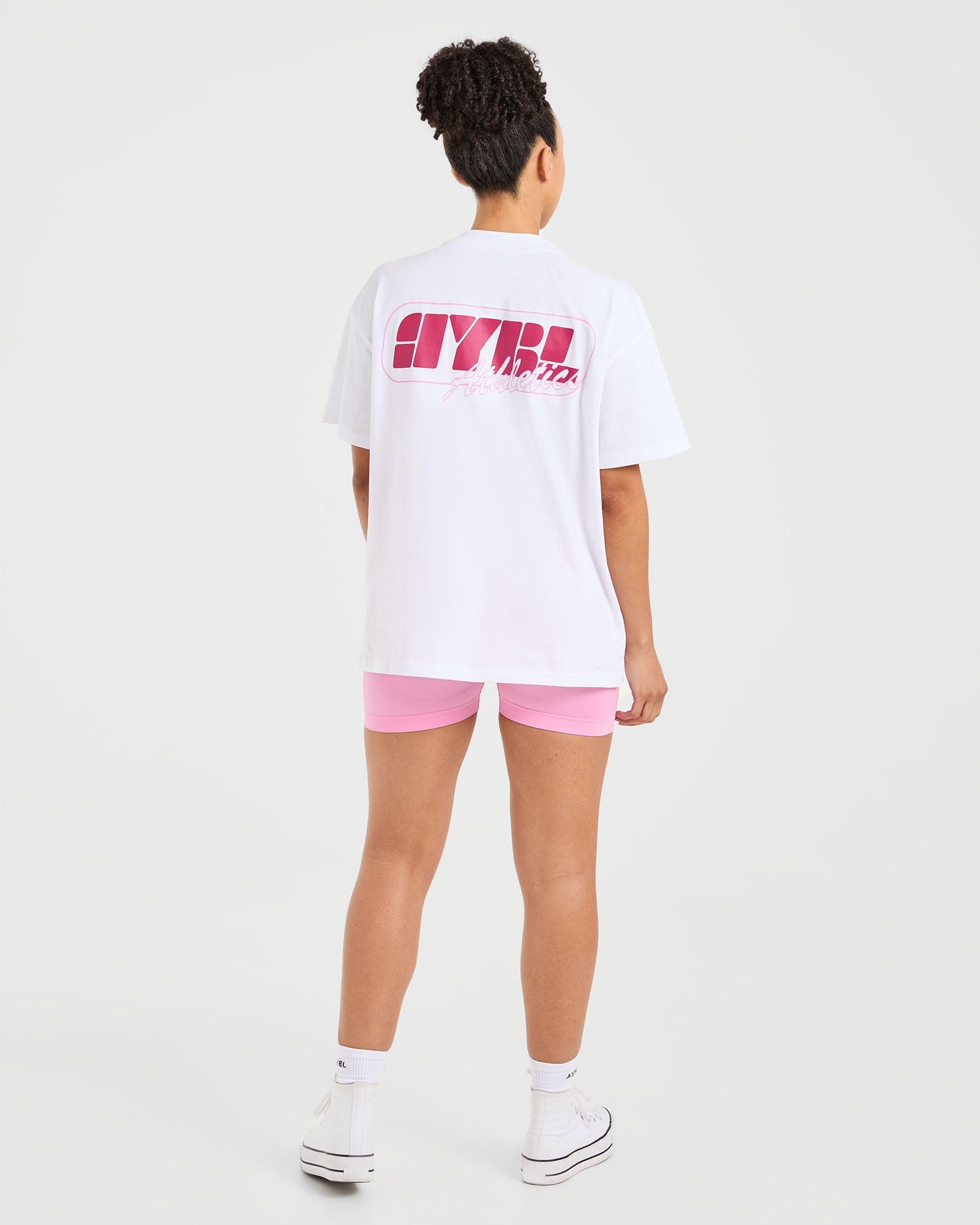 Athletics Retro Oversized T Shirt  - Wit